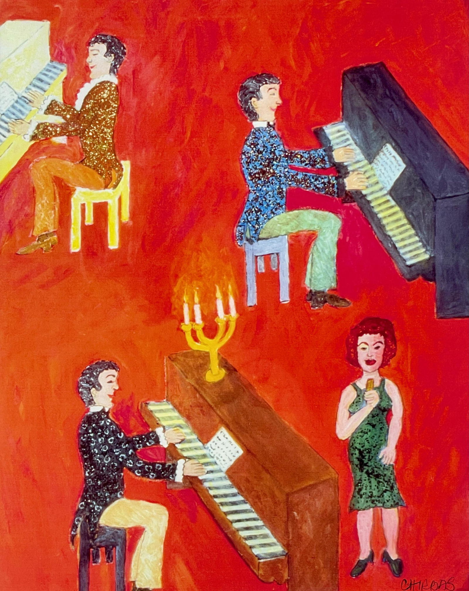 Pair of Naive Works by Jim Chirbas (1 of 7)