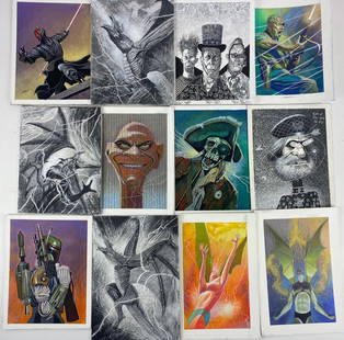 Collection of Illustrations by David Michael Beck: David Michael Beck (American/Cincinnati, b. 1950). A group of 22 highly detailed mixed media illustrations on illustration board. Subjects include numerous Star Wars examples, fantastical