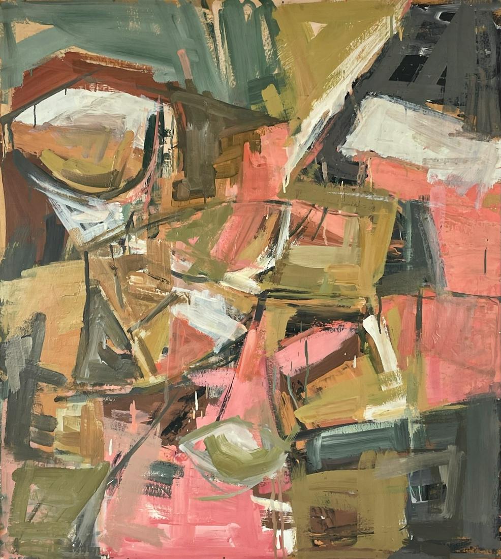 Abstract Oil on Board Painting (1 of 3)