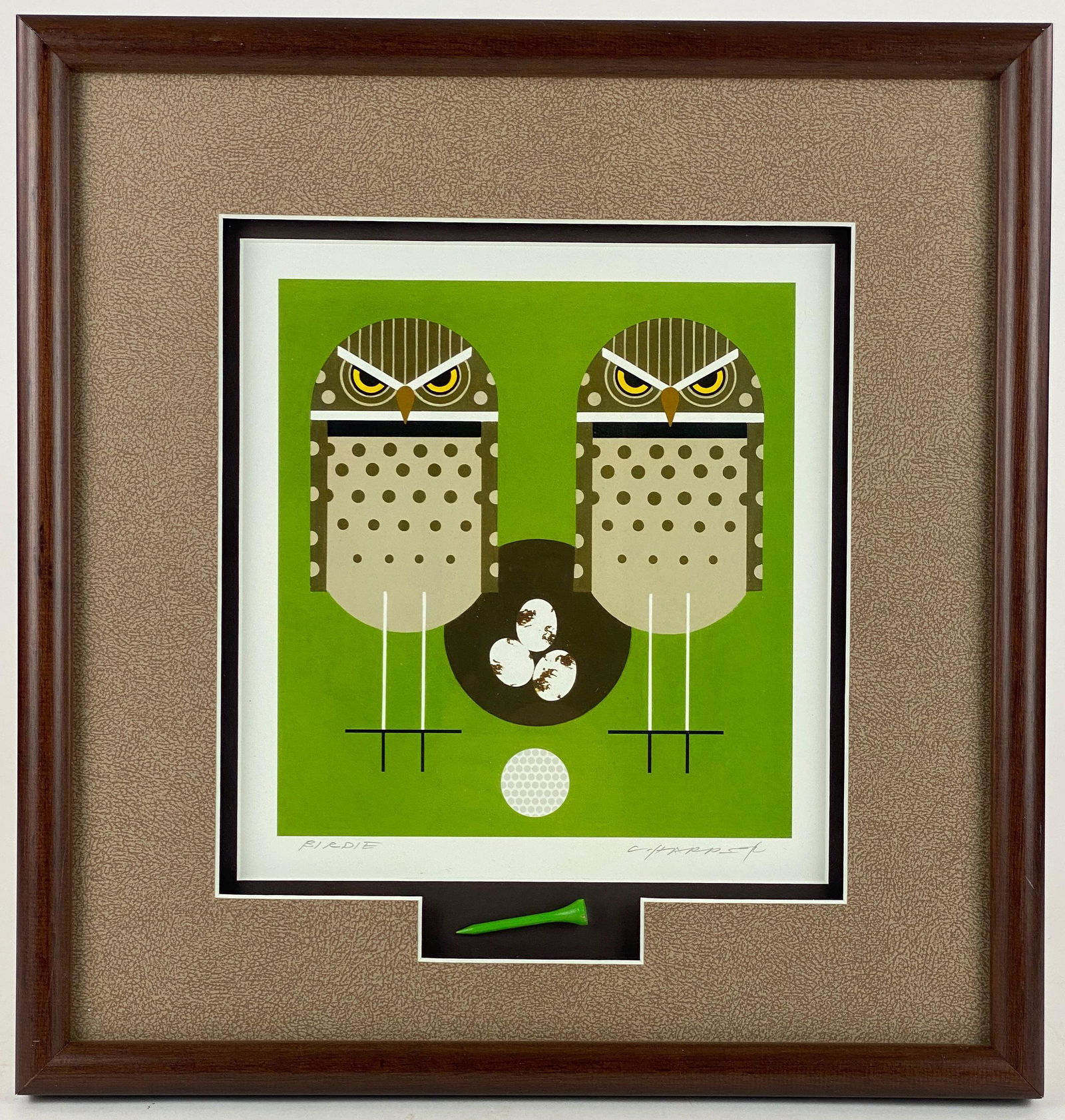Charley Harper Signed Lithograph "Birdie" (1 of 3)