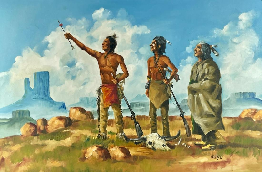 American Indian Hunt Scene by Nono (1 of 3)