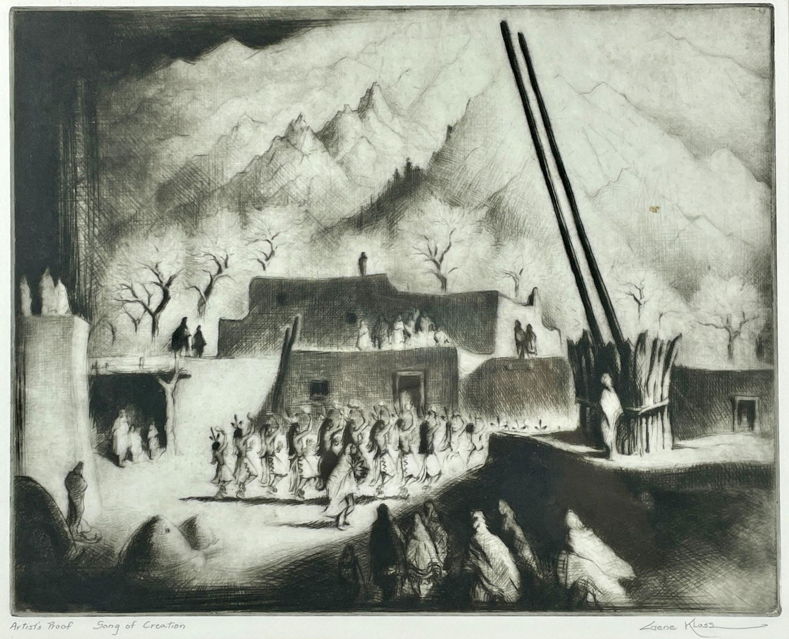 "Song of Creation" Etching by Gene Kloss (1 of 4)