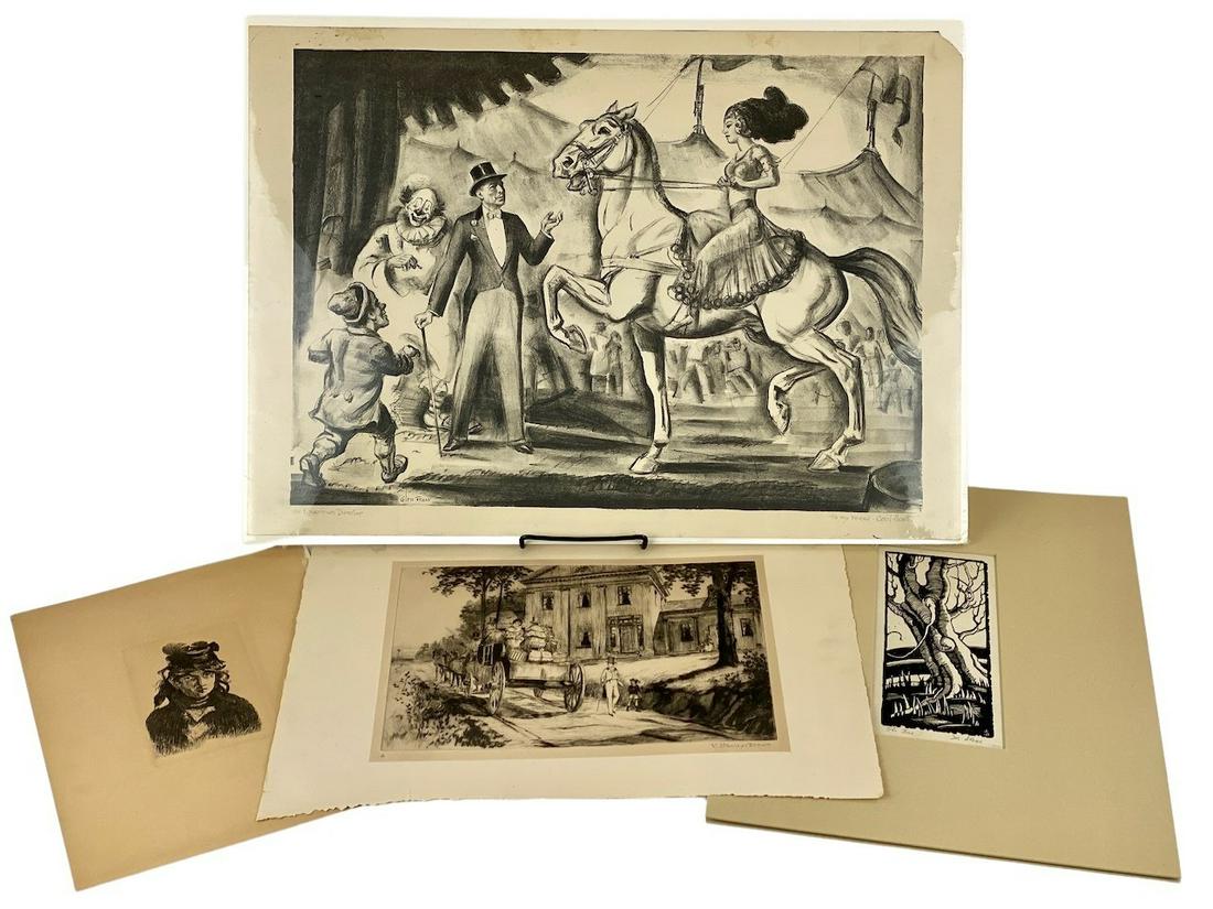 A Collection of Four Etchings with Varying Subjects (1 of 5)