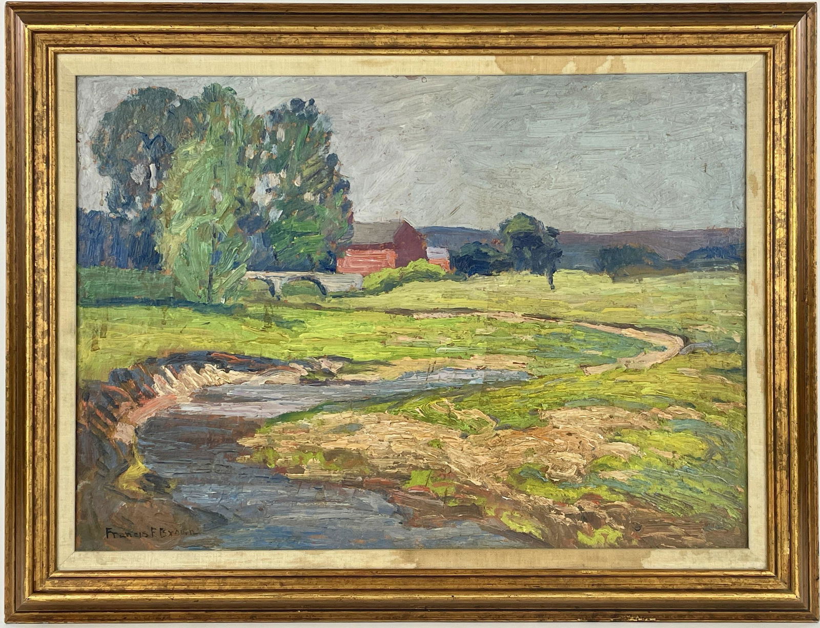 Francis F. Brown Indiana Scene "Brookville Meadow" (1 of 5)