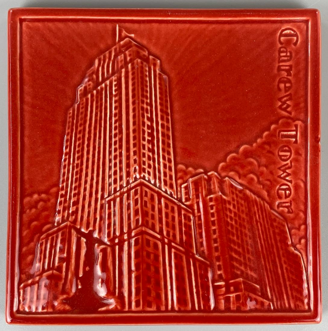 Rookwood Tile Carew Tower Commemmorative Tile (1 of 2)