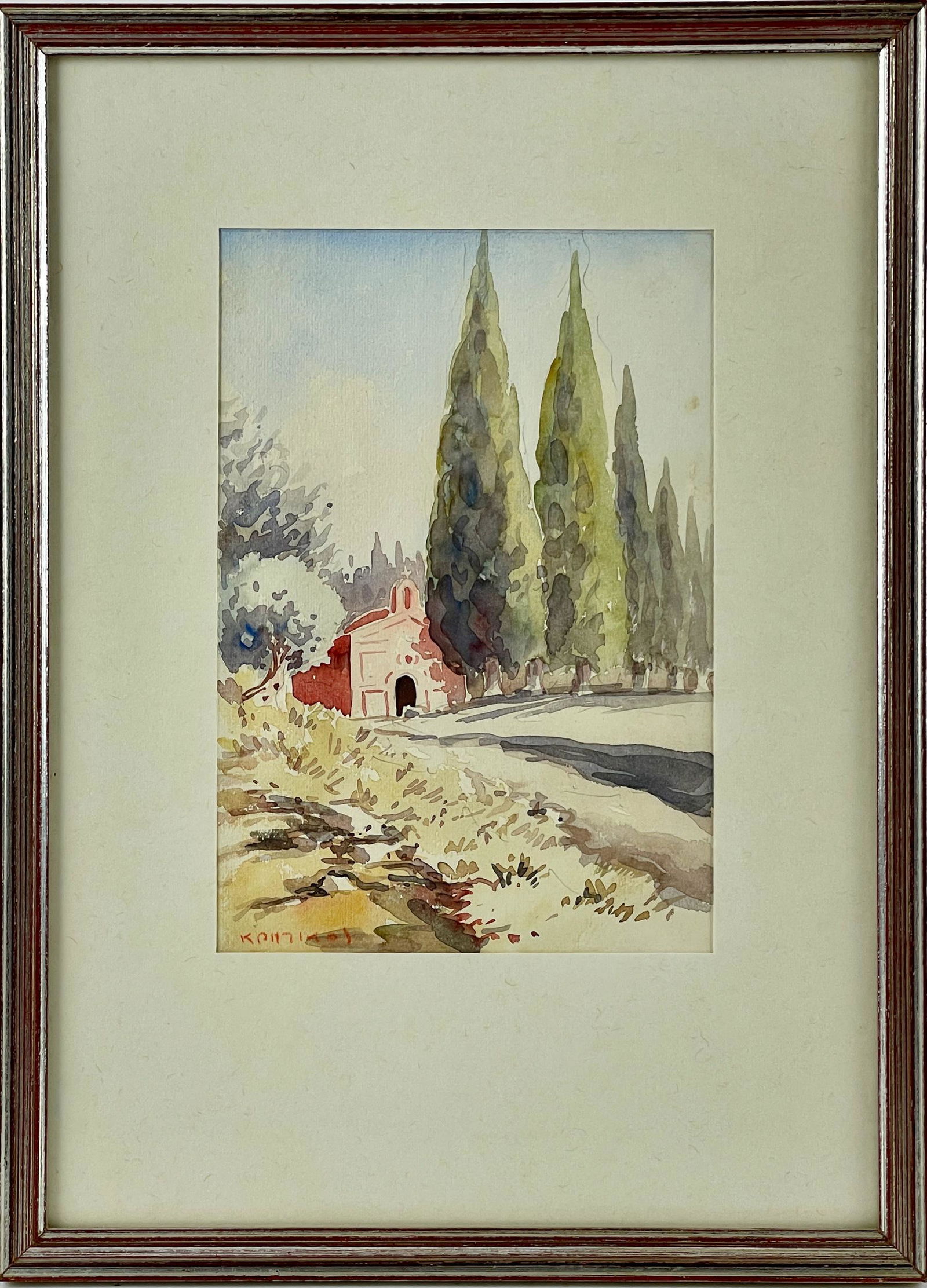 Group of Four Framed Watercolors (1 of 5)