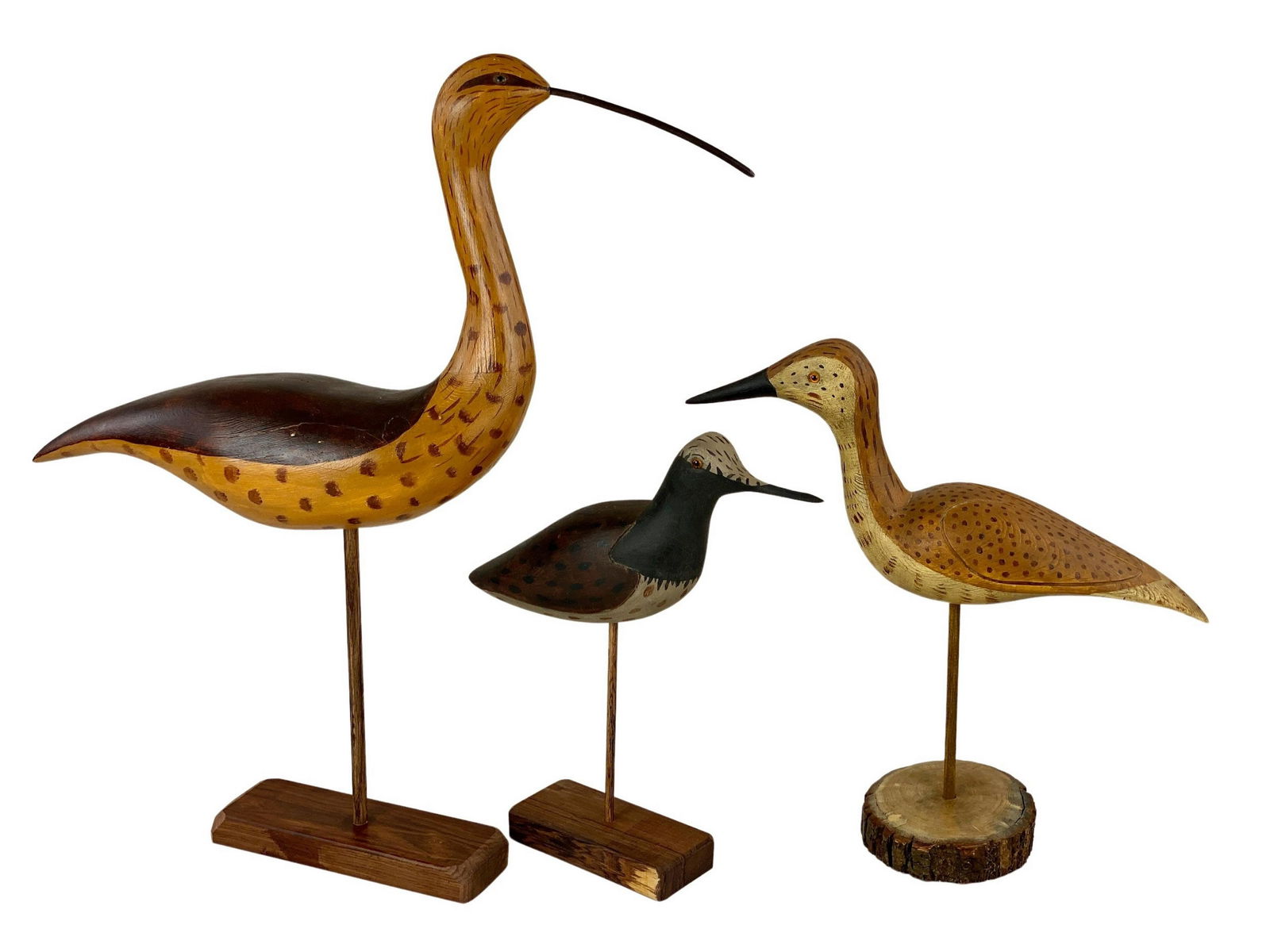 Group of Don Bates Shorebird Decoys (1 of 17)
