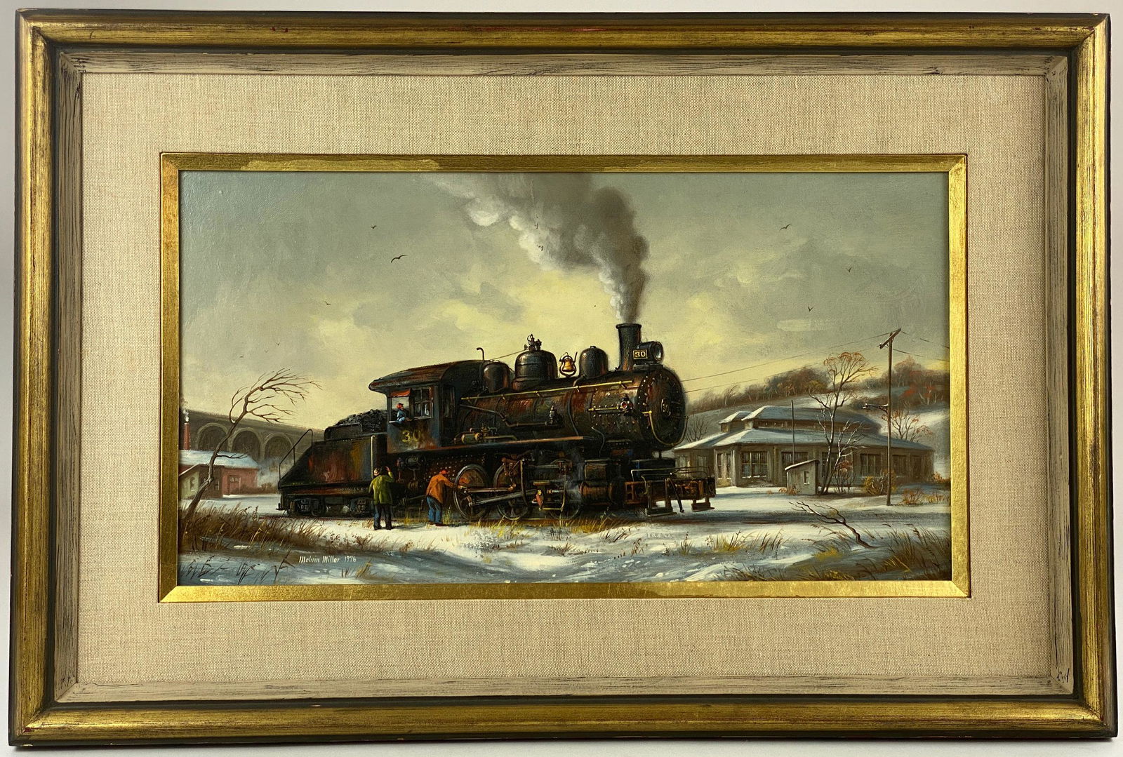 Melvin Miller Oil of a Locomotive (1 of 6)