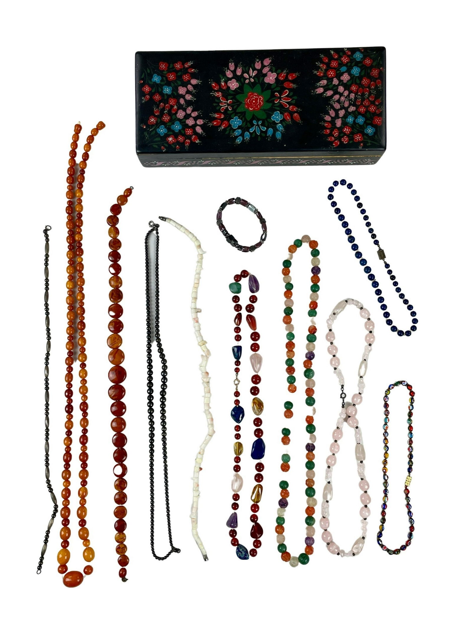 Collection of Beaded Necklaces, Several Chinese (1 of 6)