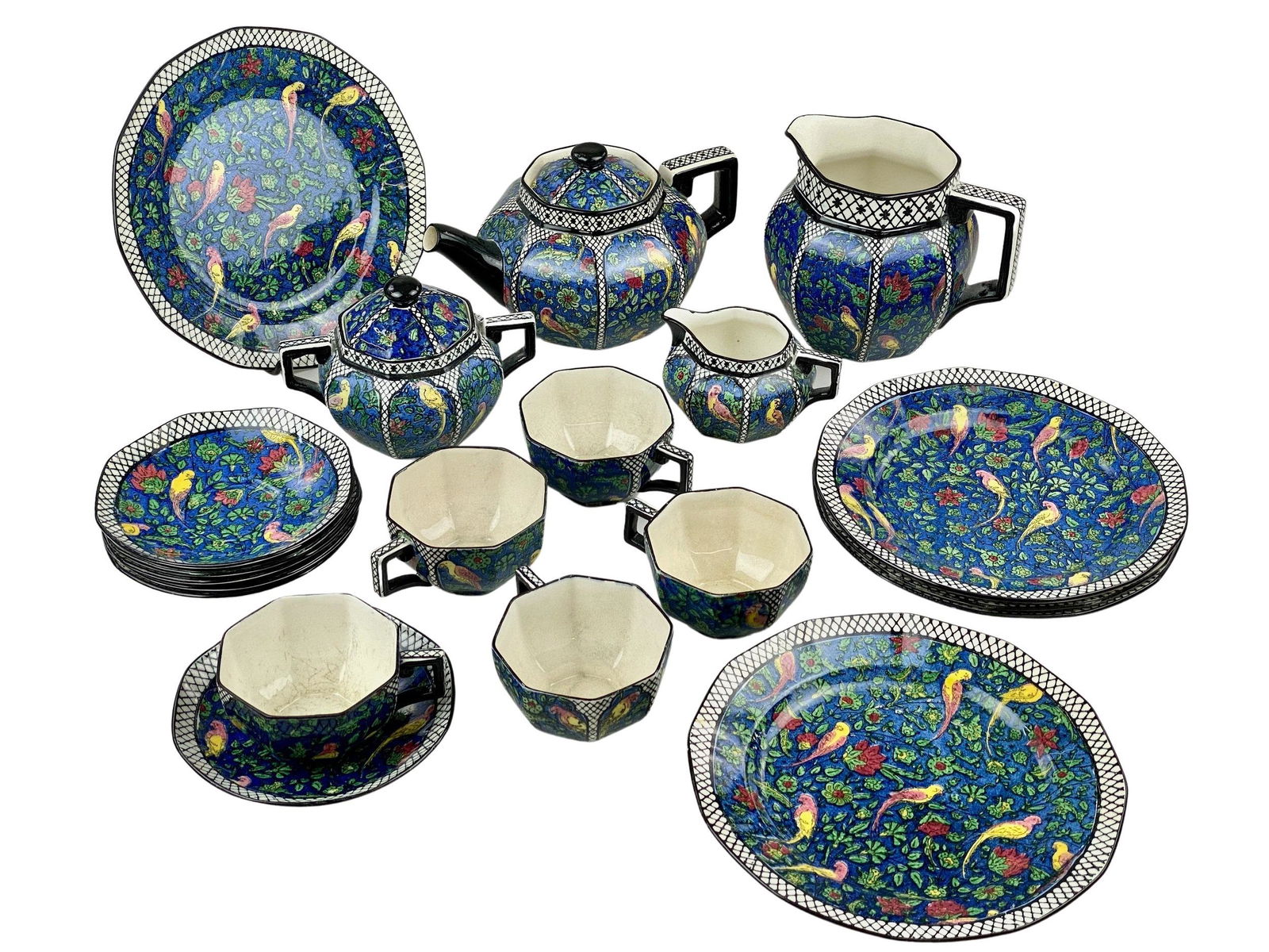 Royal Doulton Tea Set in Parrot Design (1 of 18)