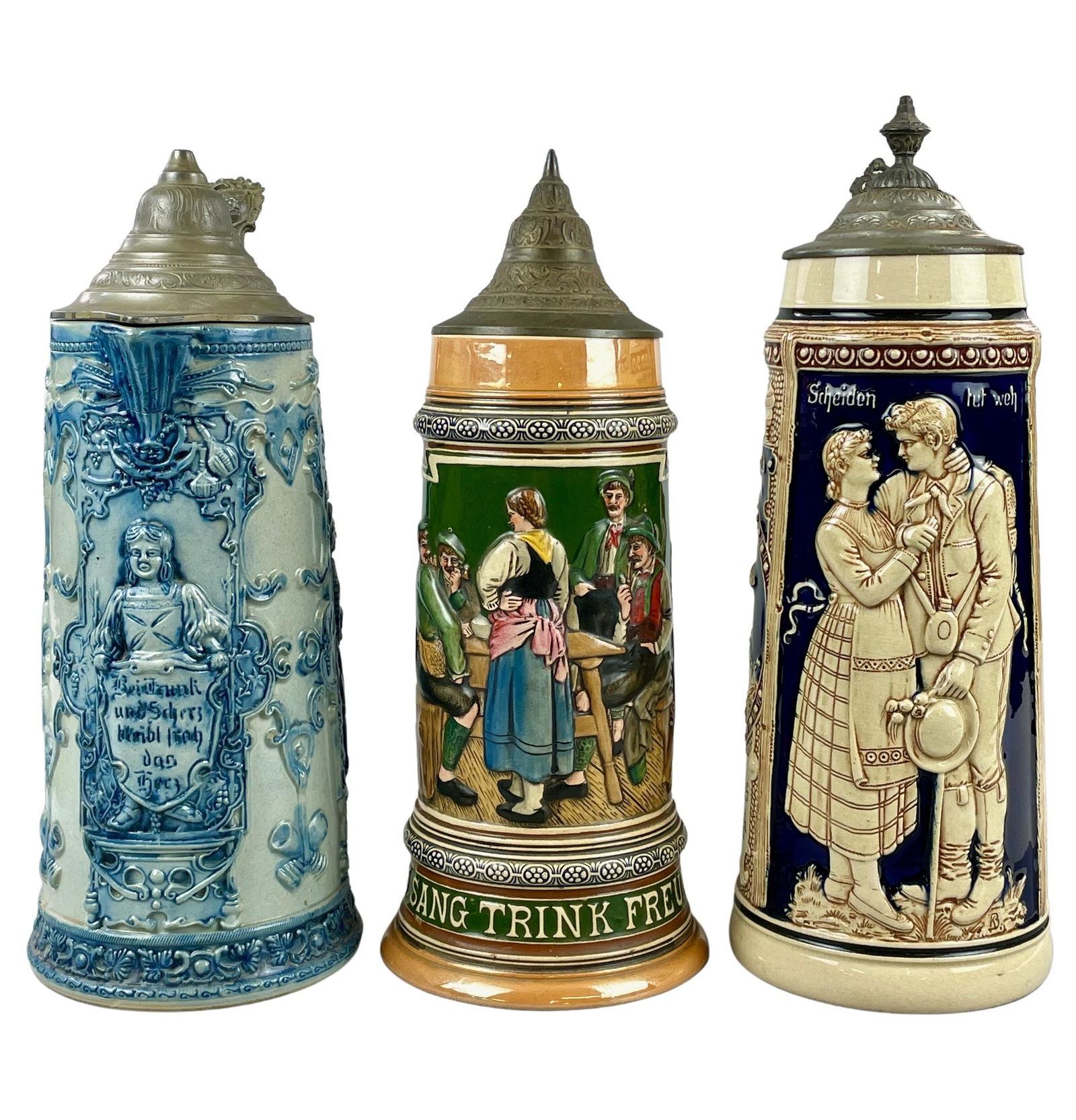 Collection of Three Larger Ceramic Steins (1 of 6)