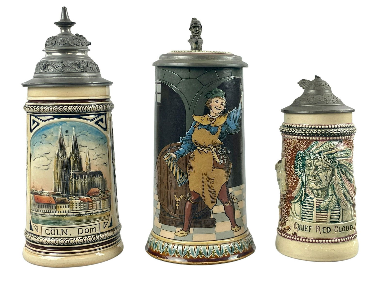 Three Steins, Including a Mettlach (1 of 10)