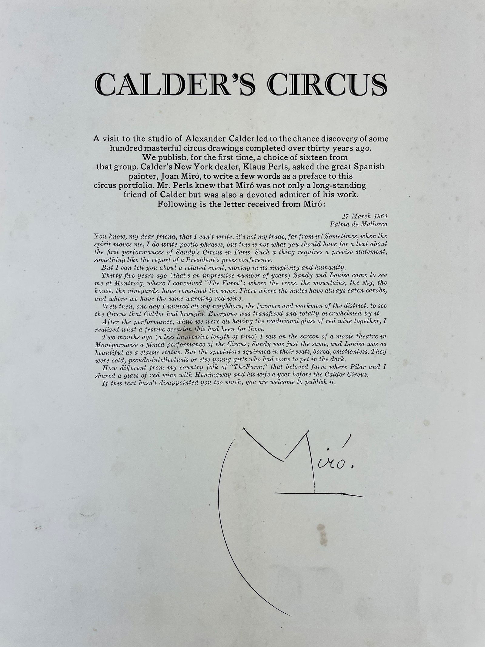 Alexander Calder, Circus Portfolio (1 of 20)