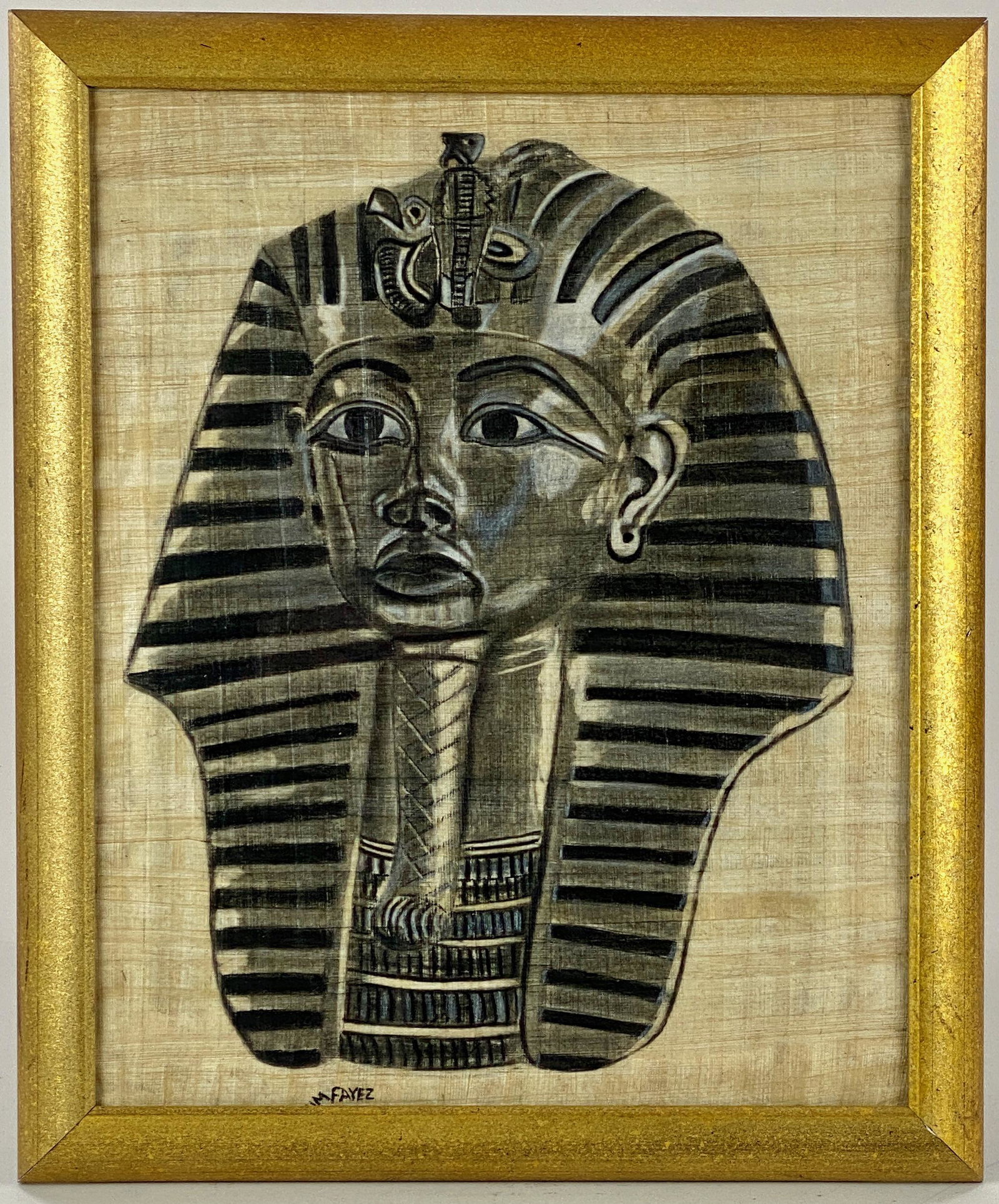 Pair of Egyptian Studies on Papyrus (1 of 4)