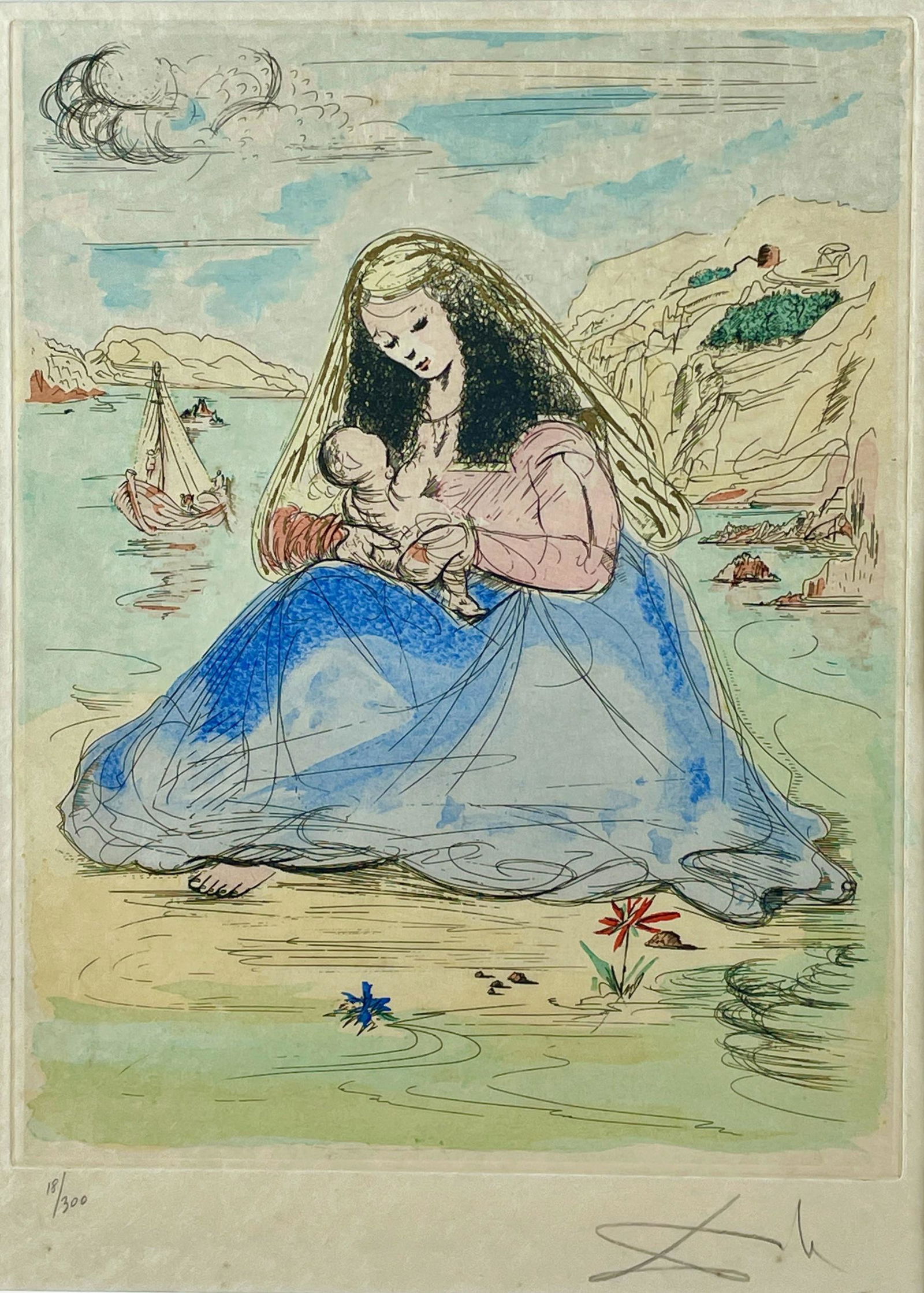 Salvador Dali, "Madonna and Child" (1 of 4)