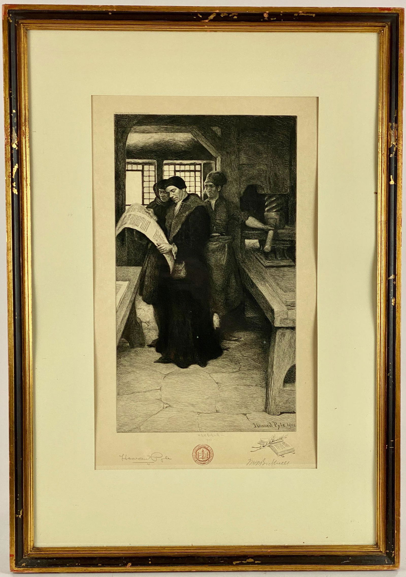 Howard Pyle and William Bicknell Etching (1 of 6)