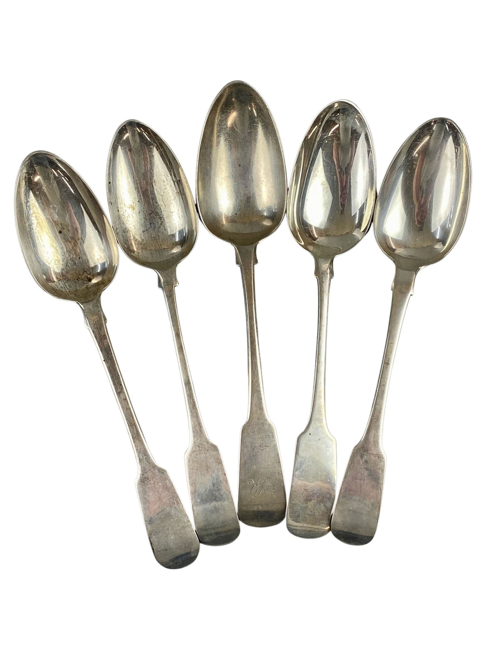 Five Dublin Sterling Silver Spoons (1 of 7)
