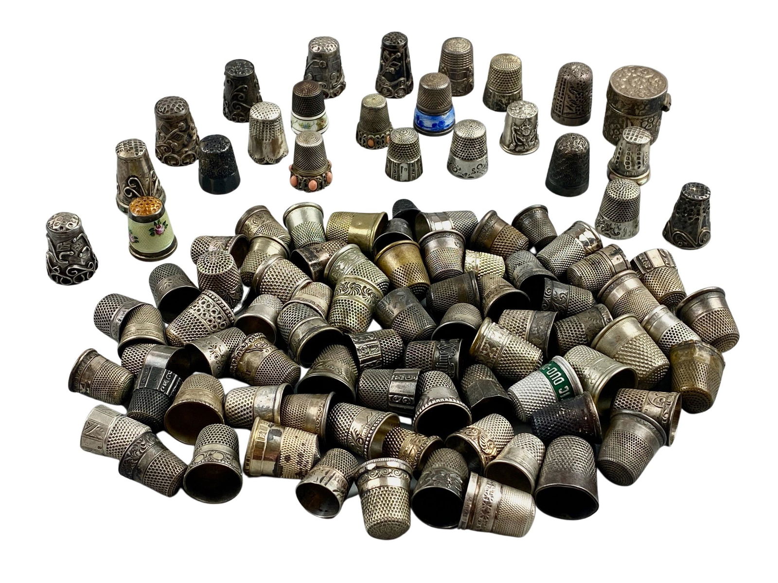 Large Group of Antique Thimbles (1 of 12)