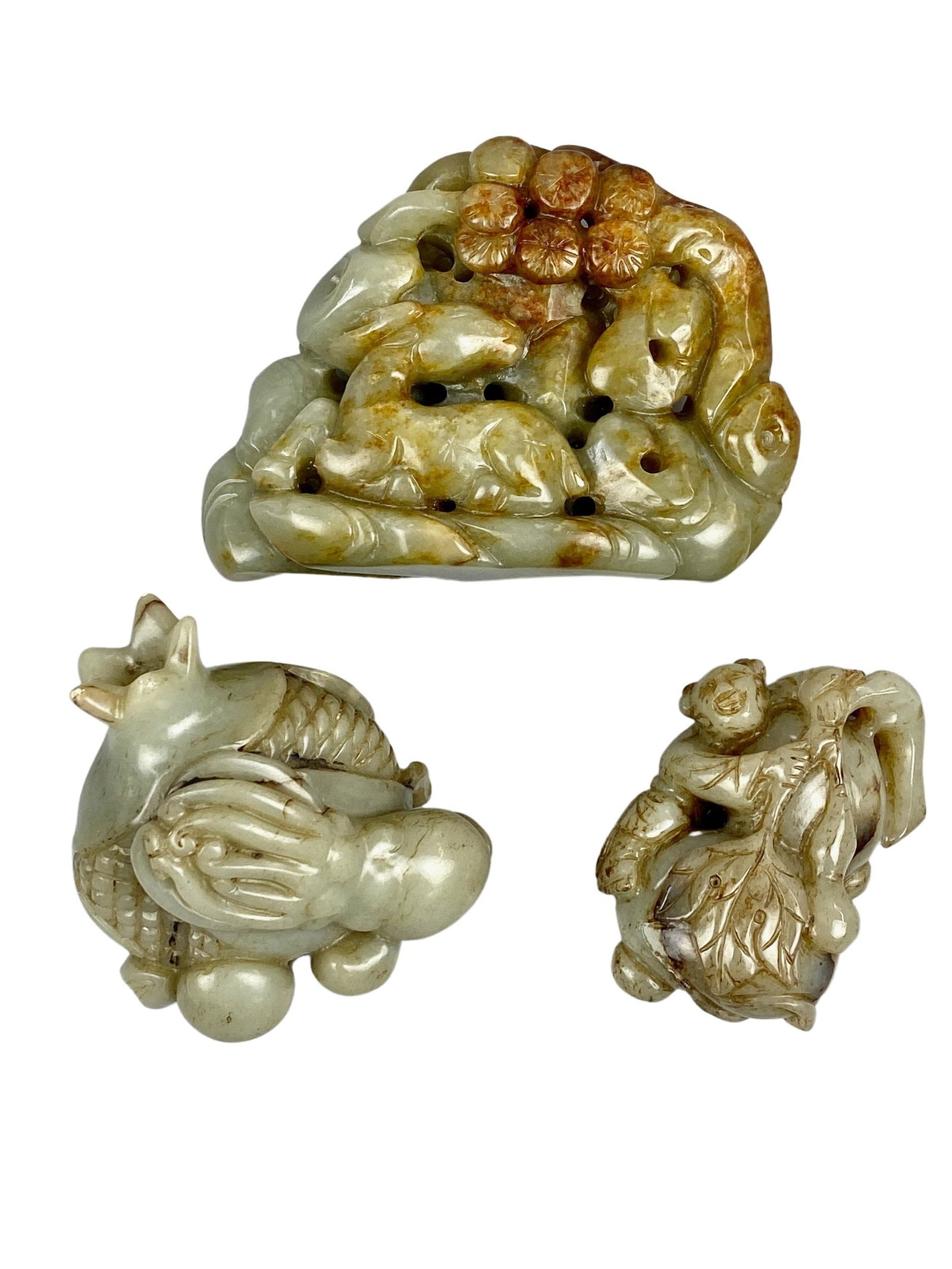 Three Celadon Jade Carvings (1 of 10)