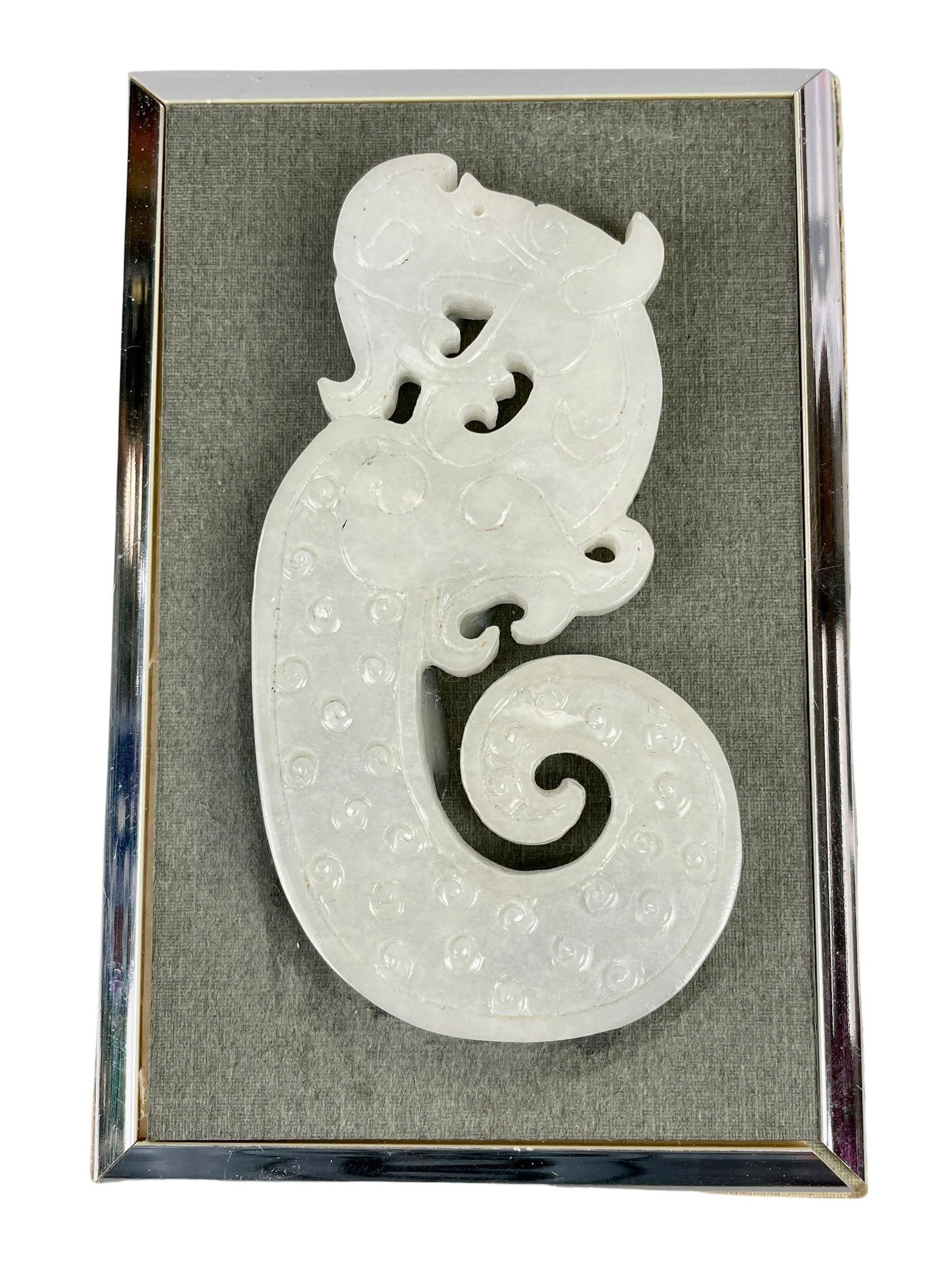 Chinese Jade-Like Peking Glass Dragon (1 of 4)