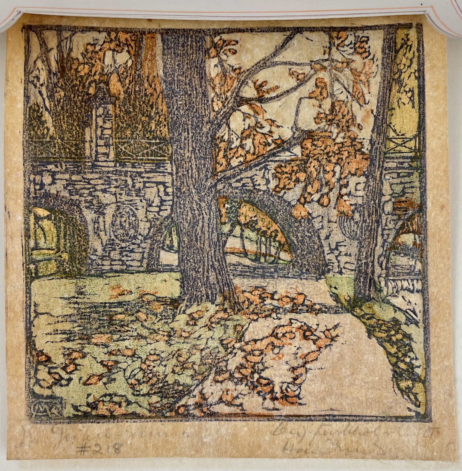 Fine Landscape Woodblock Vignettes by Margarethe Geibel (1 of 6)