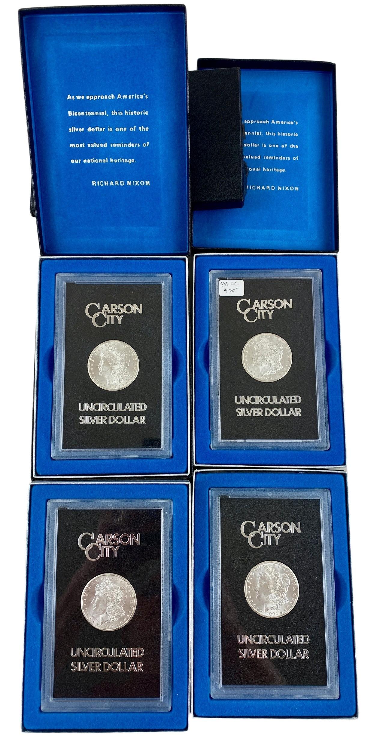 Group of Four Carson City Morgan Silver Dollars (1 of 7)