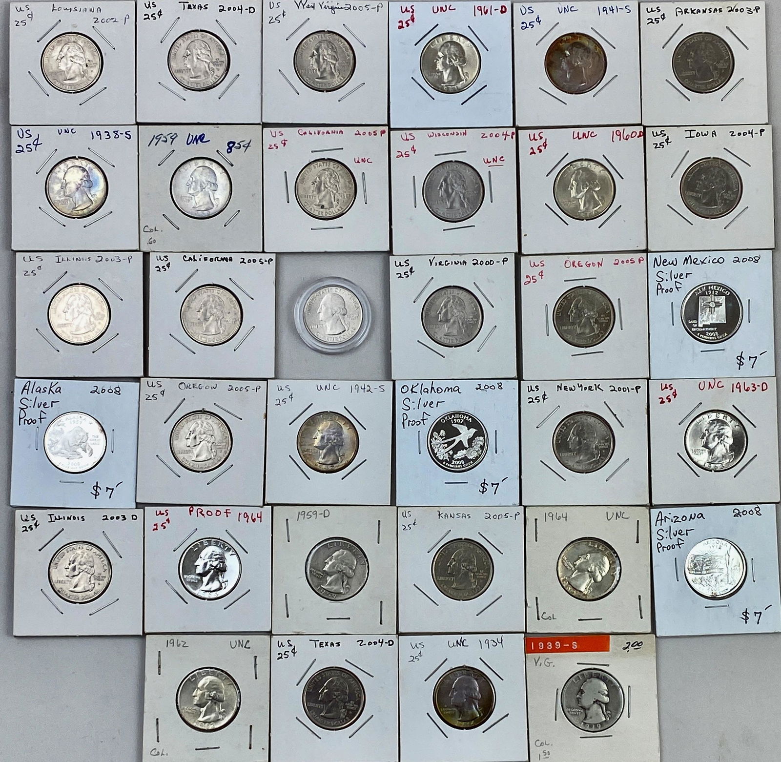 34 Washington Quarters (1 of 5)