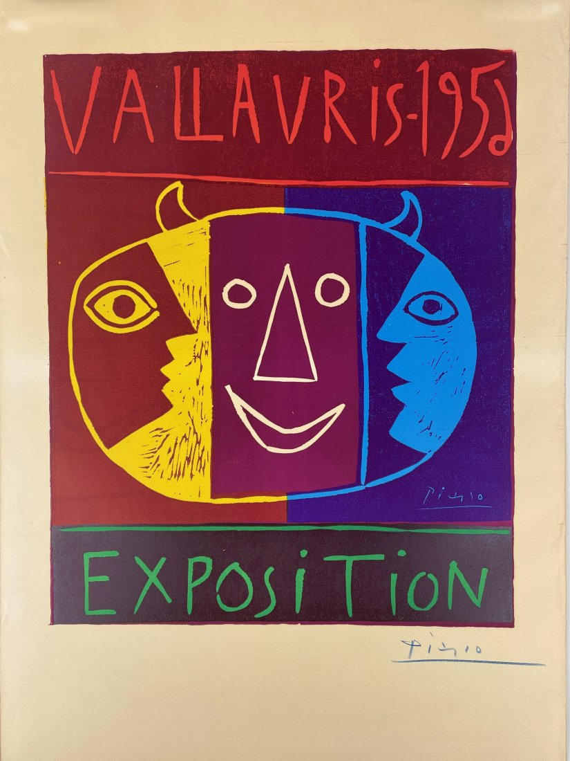 Pablo Picasso 1956 Signed Vallauris Linoleum Cut, Proof (1 of 7)