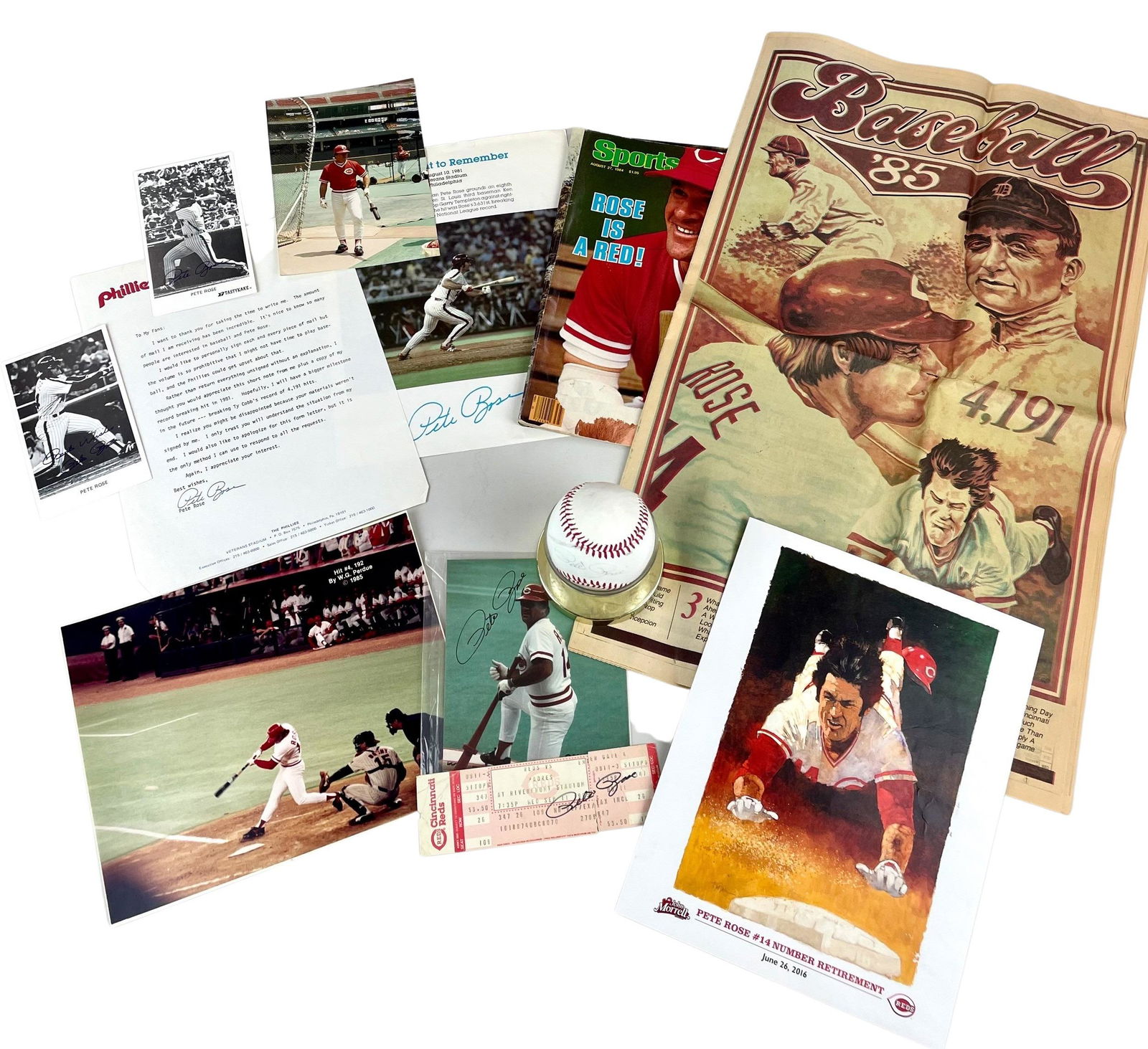 Pete Rose Signed Memorabilia (1 of 4)