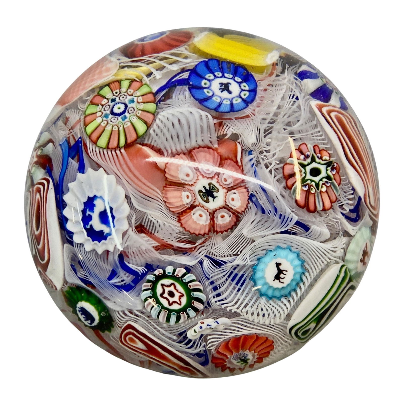 1847 Baccarat Millefiori and Lace Paperweight (1 of 10)
