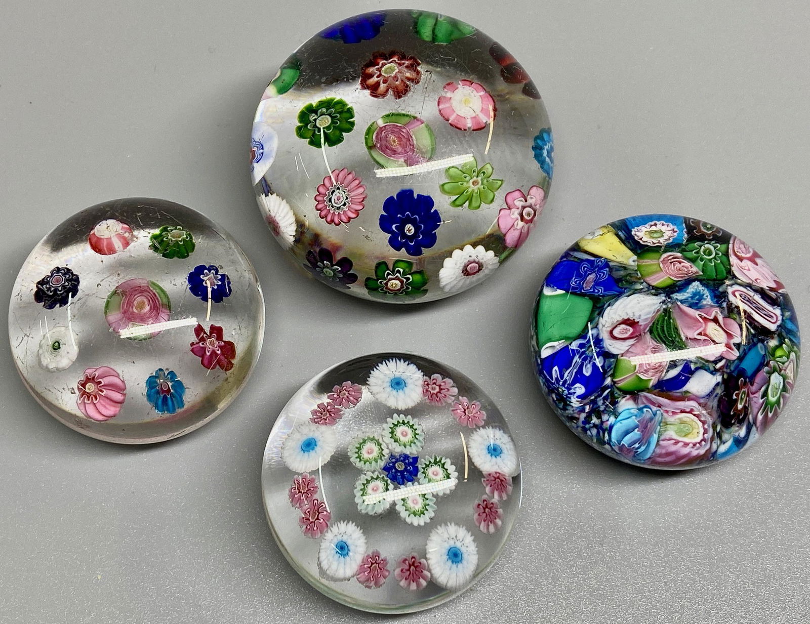 Four Antique French Clichy Paperweights (1 of 15)