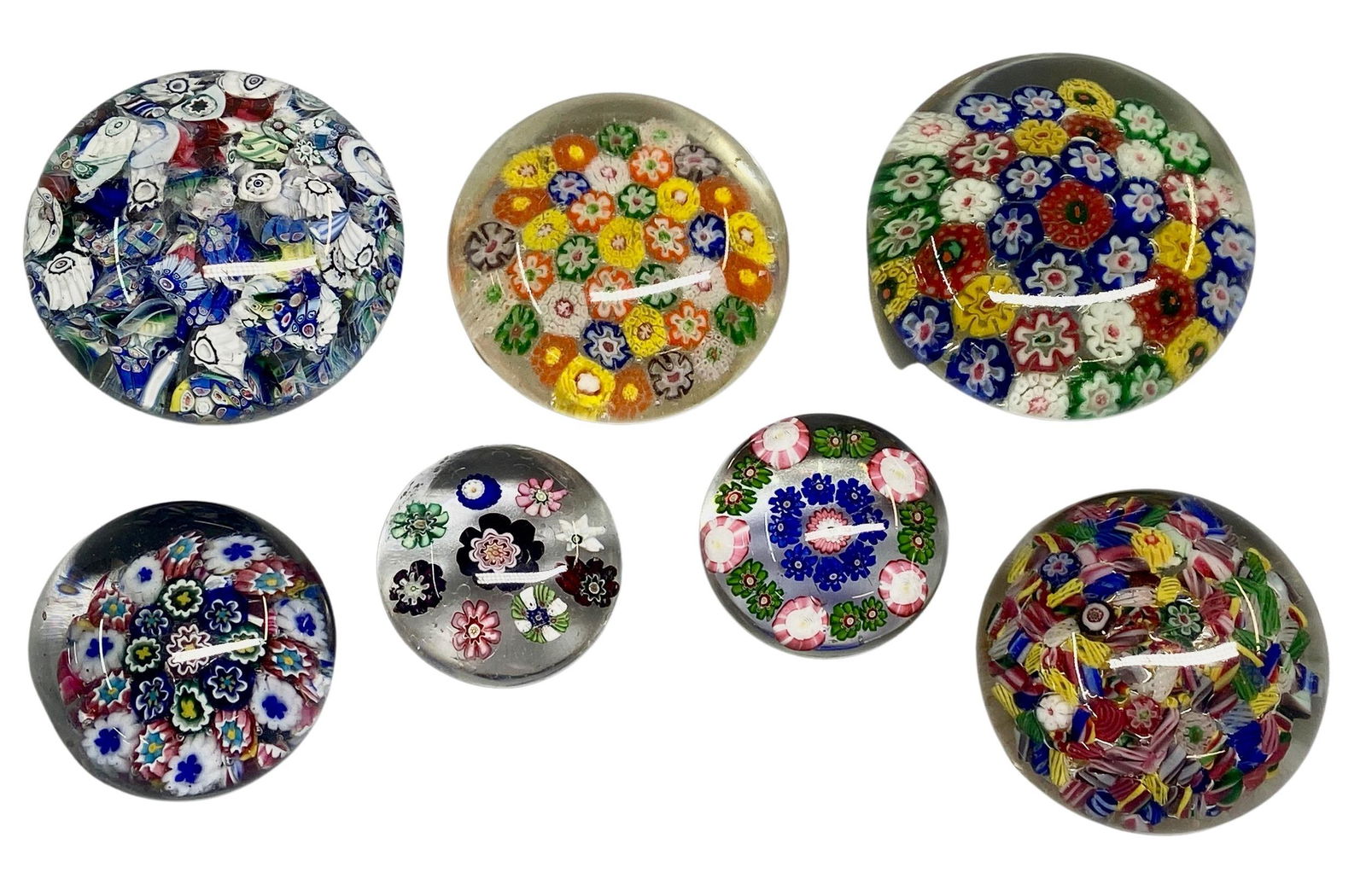 Collection of Millefiori Paperweights (1 of 16)
