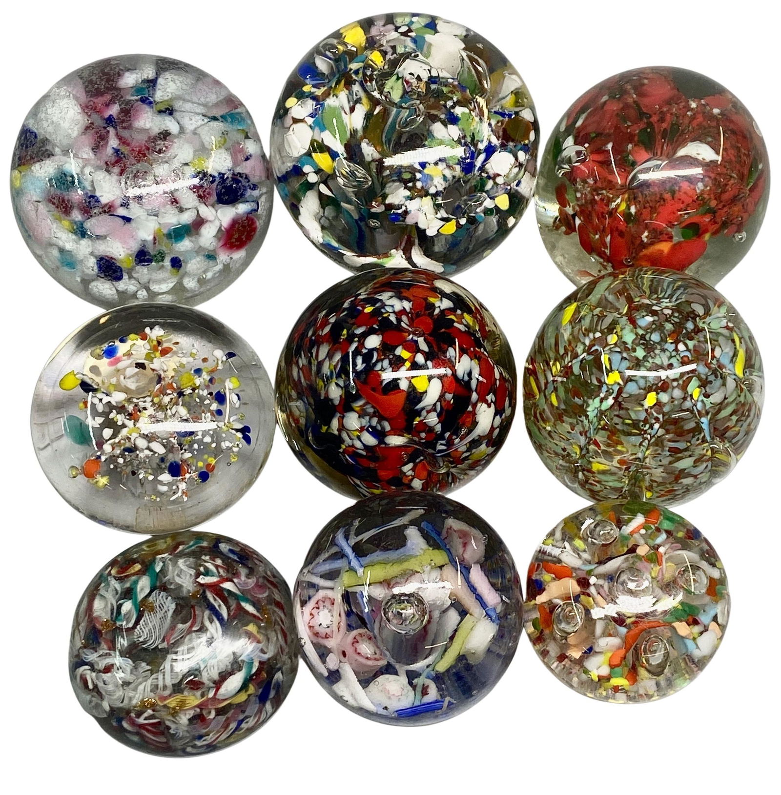 Collection of Mixed Floral Paperweights (1 of 20)