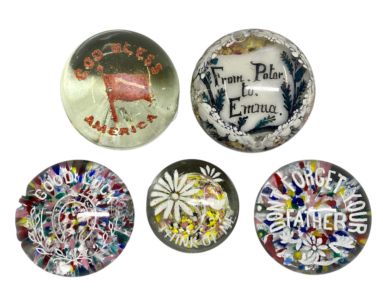 Group of "Motto" Paperweights (1 of 15)