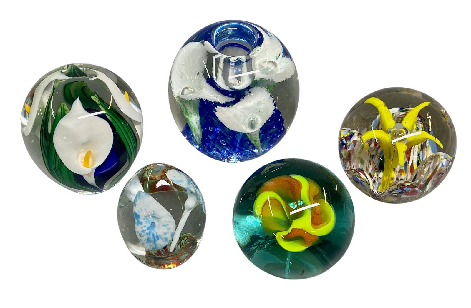 Group of Floral Glass Paperweights (1 of 20)