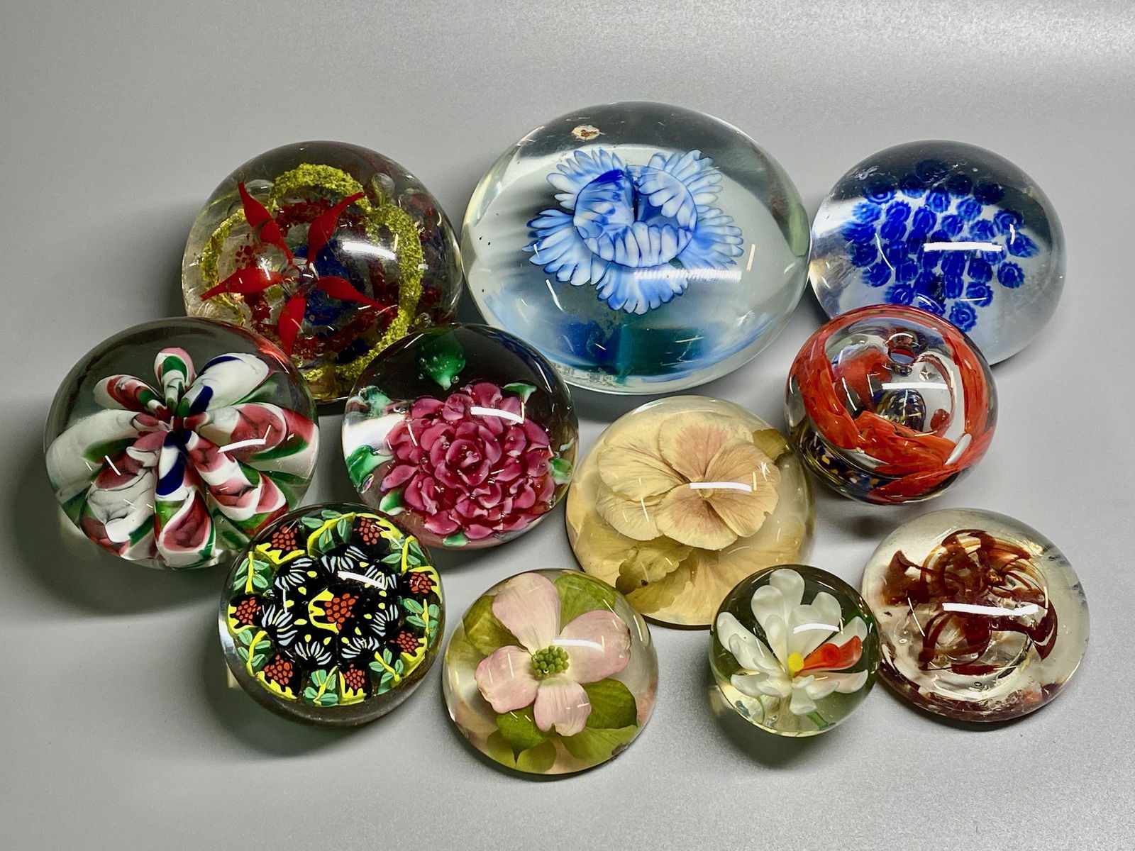 Collection of Floral Paperweights (1 of 18)