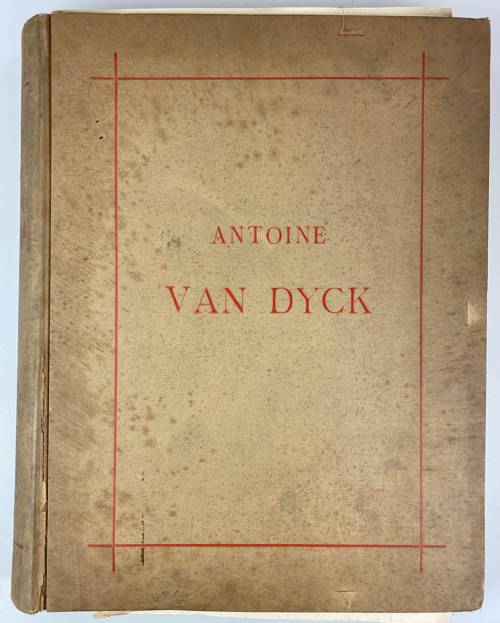 Anthony Van Dyck by Guiffrey: An homage portfolio book to Van Dyck, incomplete but with binding. From the estate and lifelong collection of William Garrett Hodges (1946-