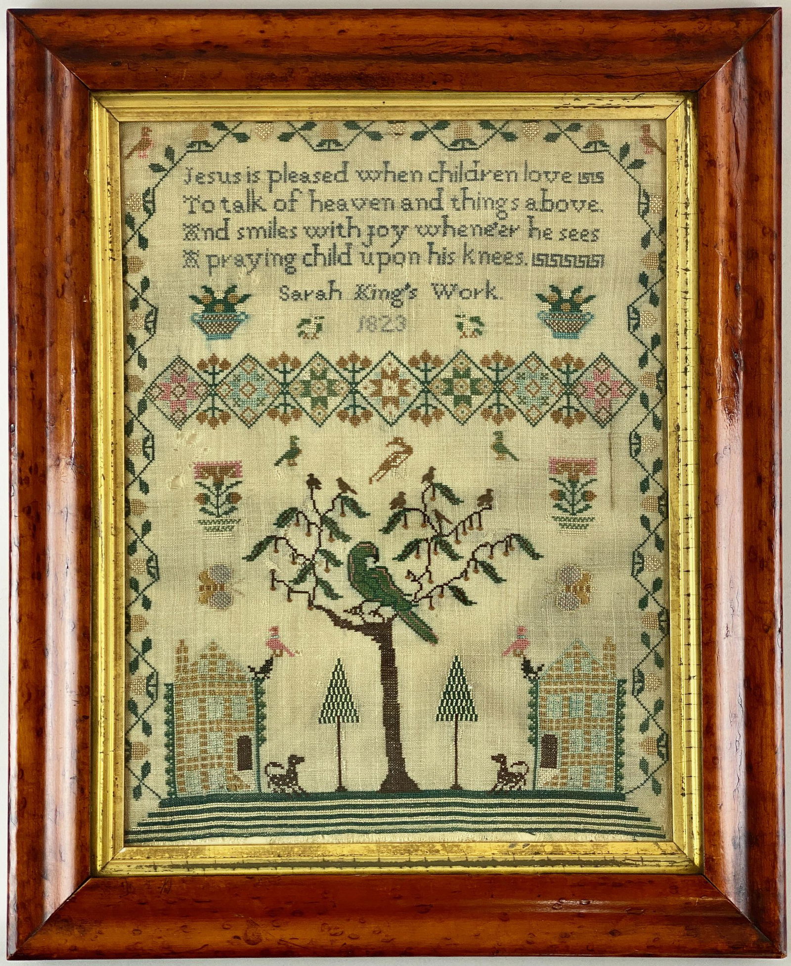 1823 American Sampler by Sarah King (1 of 6)