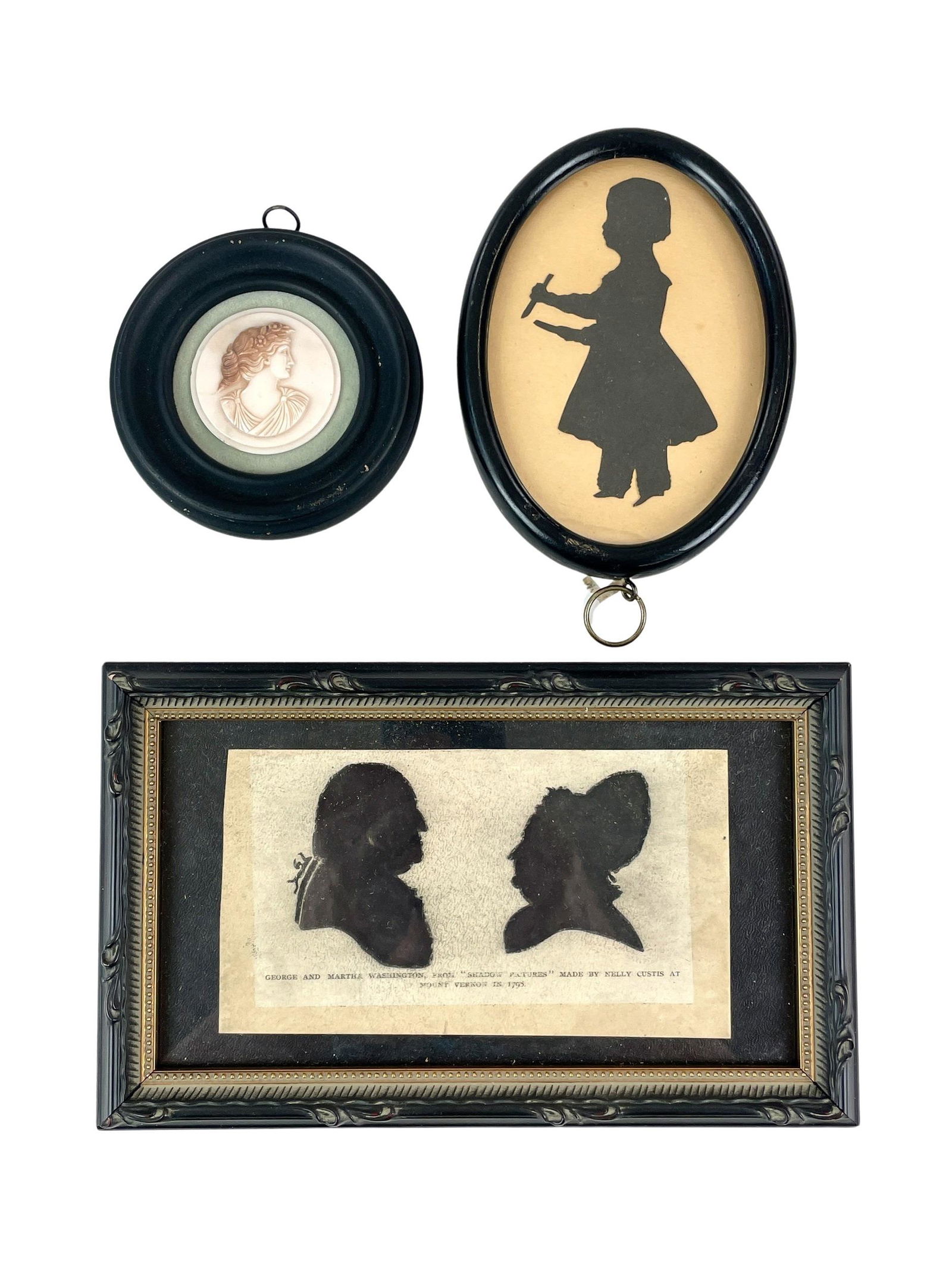 Group of Three Silhouettes / Medallion Portraits (1 of 4)