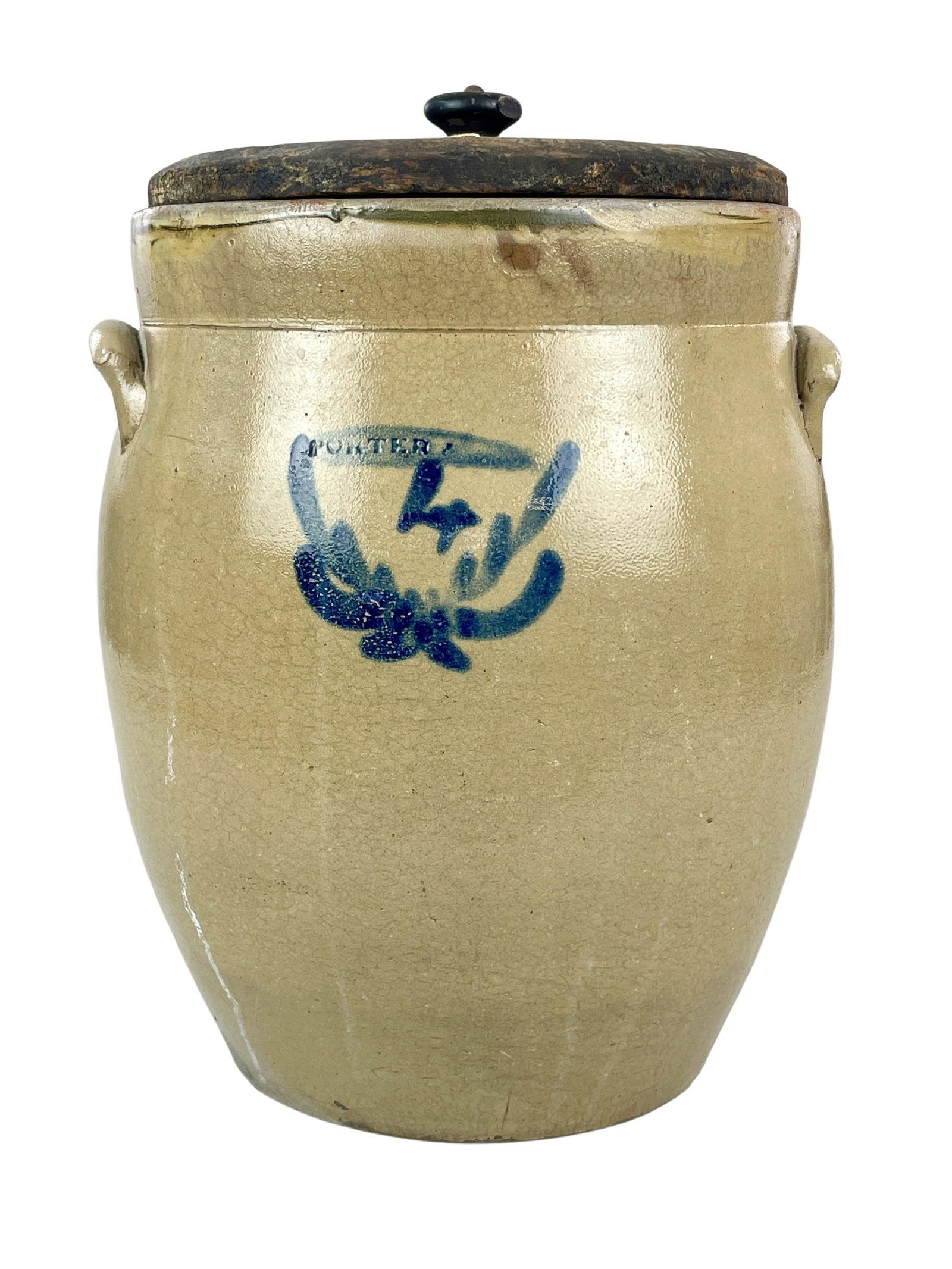 Two handled 4 Gallon Pennsylvania Stoneware Crock (1 of 5)