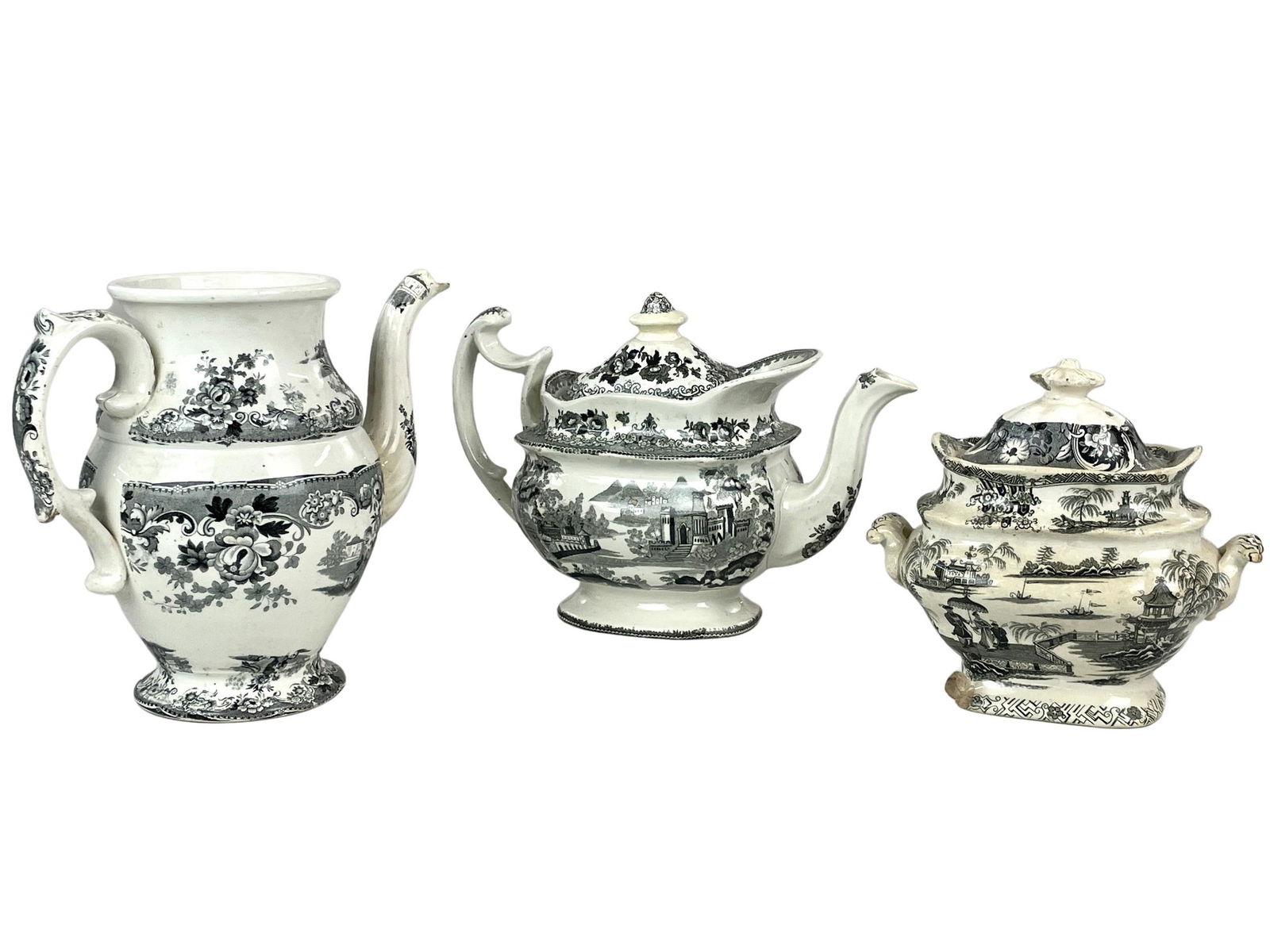 Three Pieces of Transferware Pottery (1 of 6)