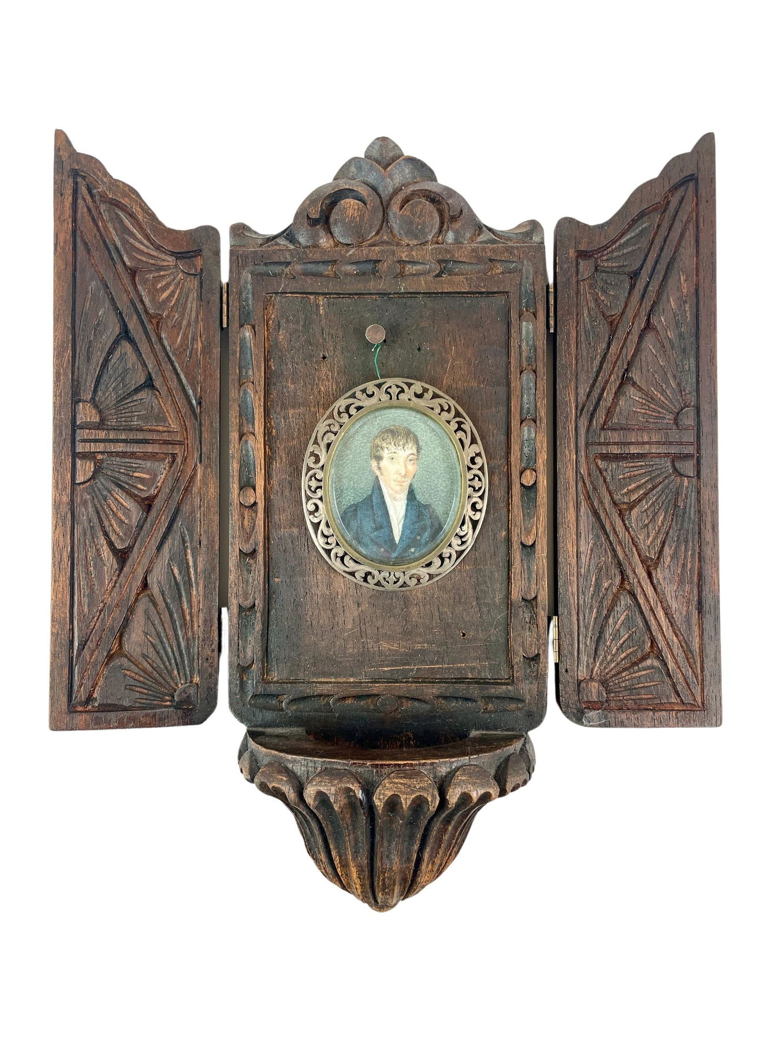 Early American Miniature Portrait on Shelf (1 of 5)