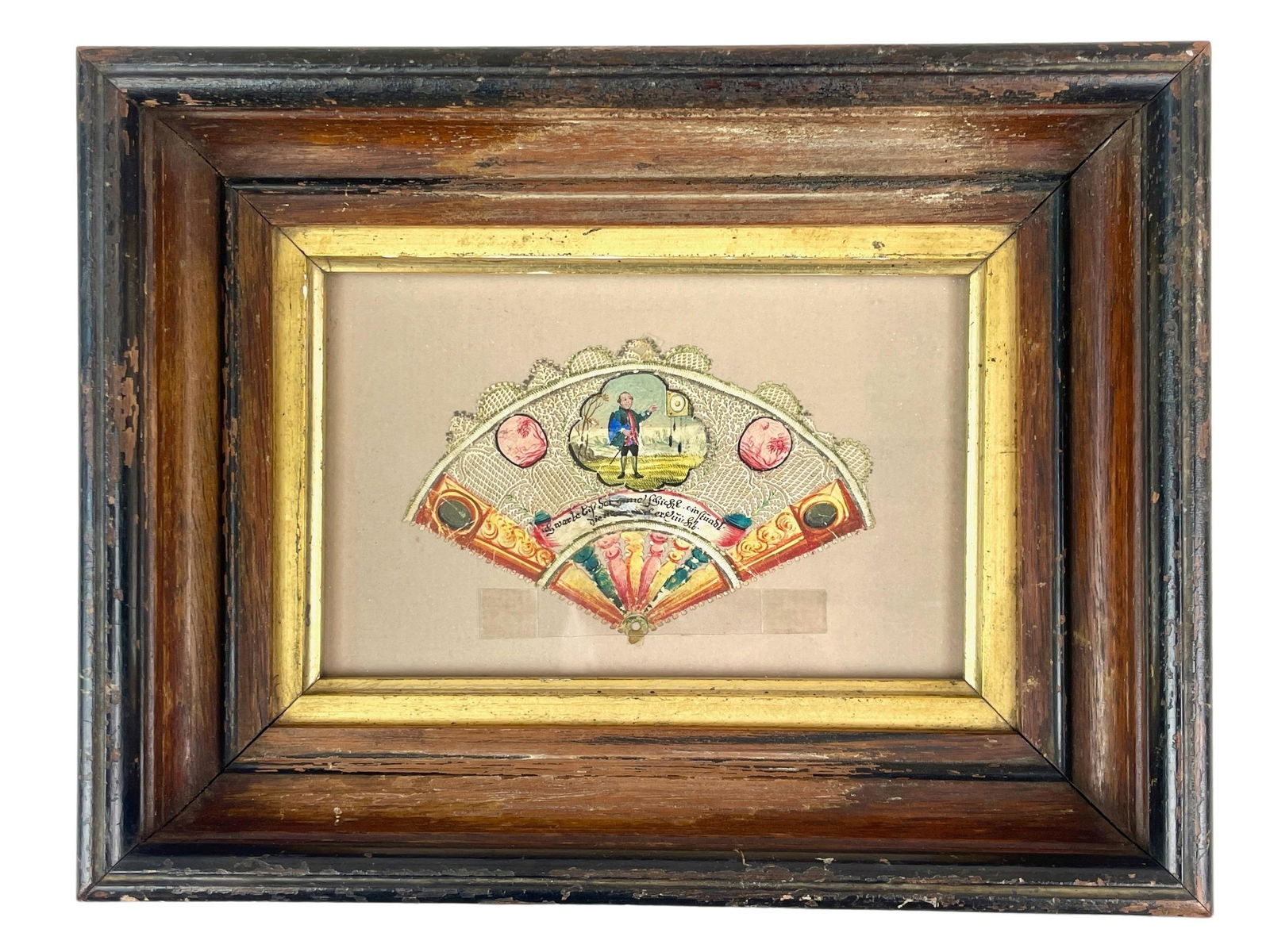 18th Century Finely Cut Paper and Watercolor (1 of 5)