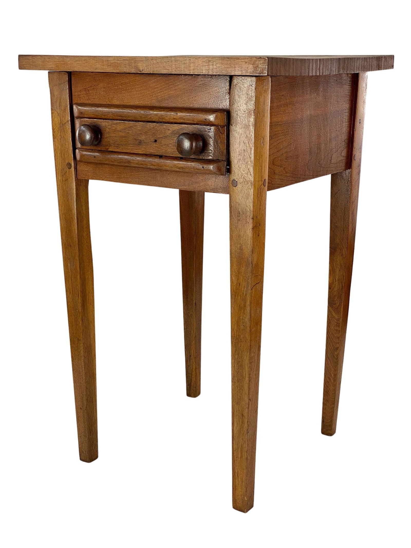 One Drawer Walnut Side Table (1 of 7)