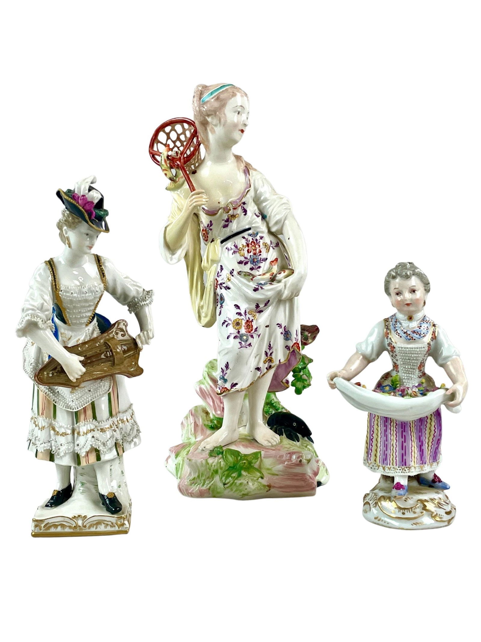 Porcelain Figural Grouping, Including KPM Figure (1 of 8)