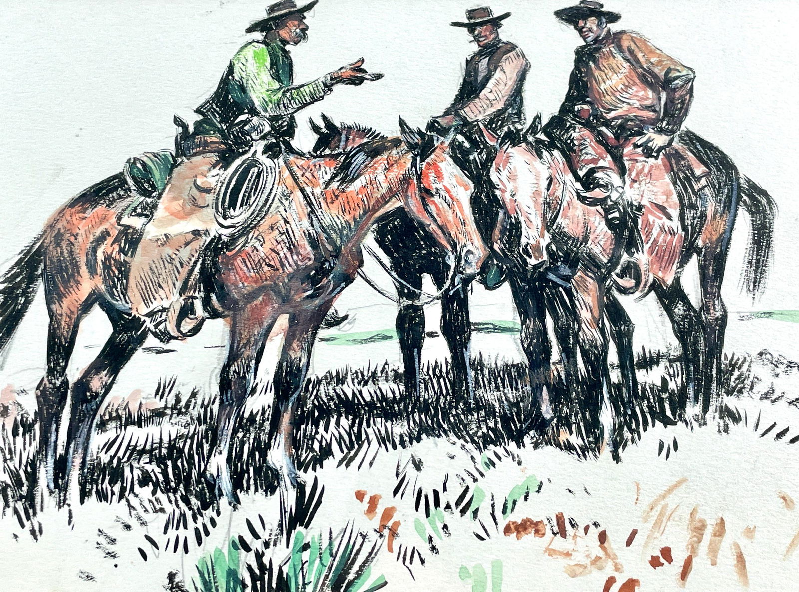 Western Watercolor and Ink by Nick Eggenhofer (1 of 5)