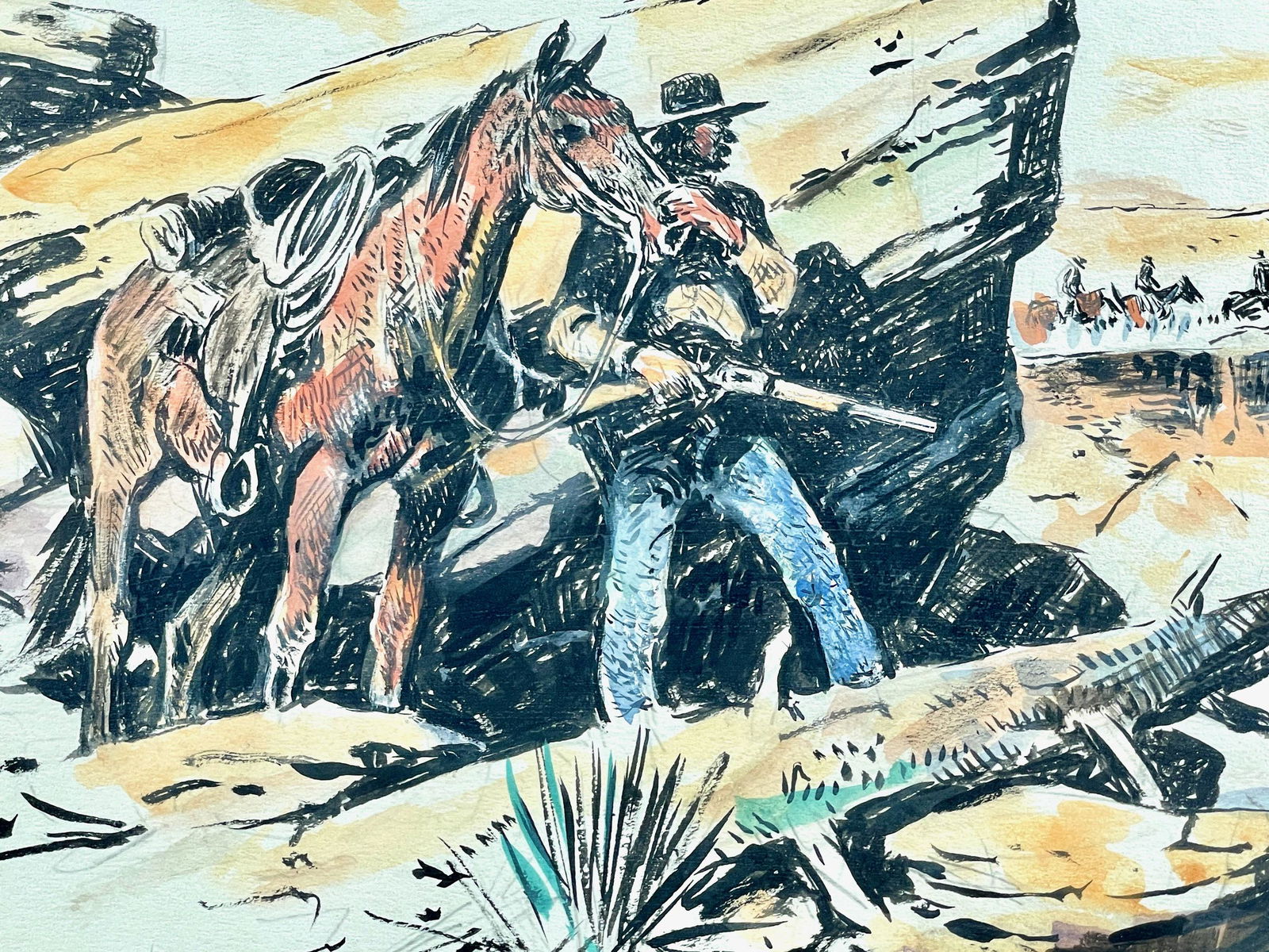Western Watercolor and Ink by Nick Eggenhofer (1 of 4)