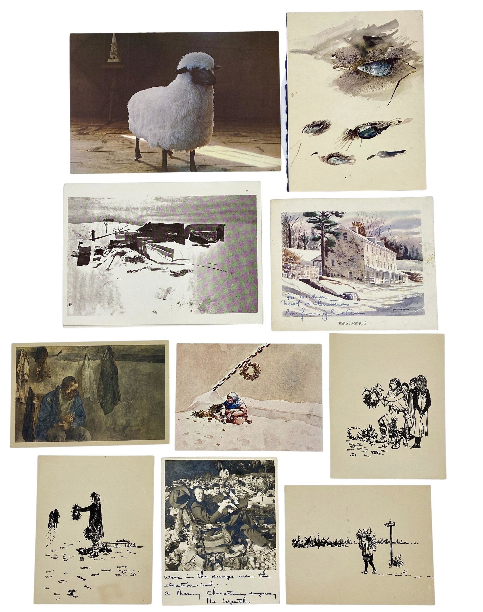 Christmas Cards Sent by the Andrew Wyeth Family (1 of 8)