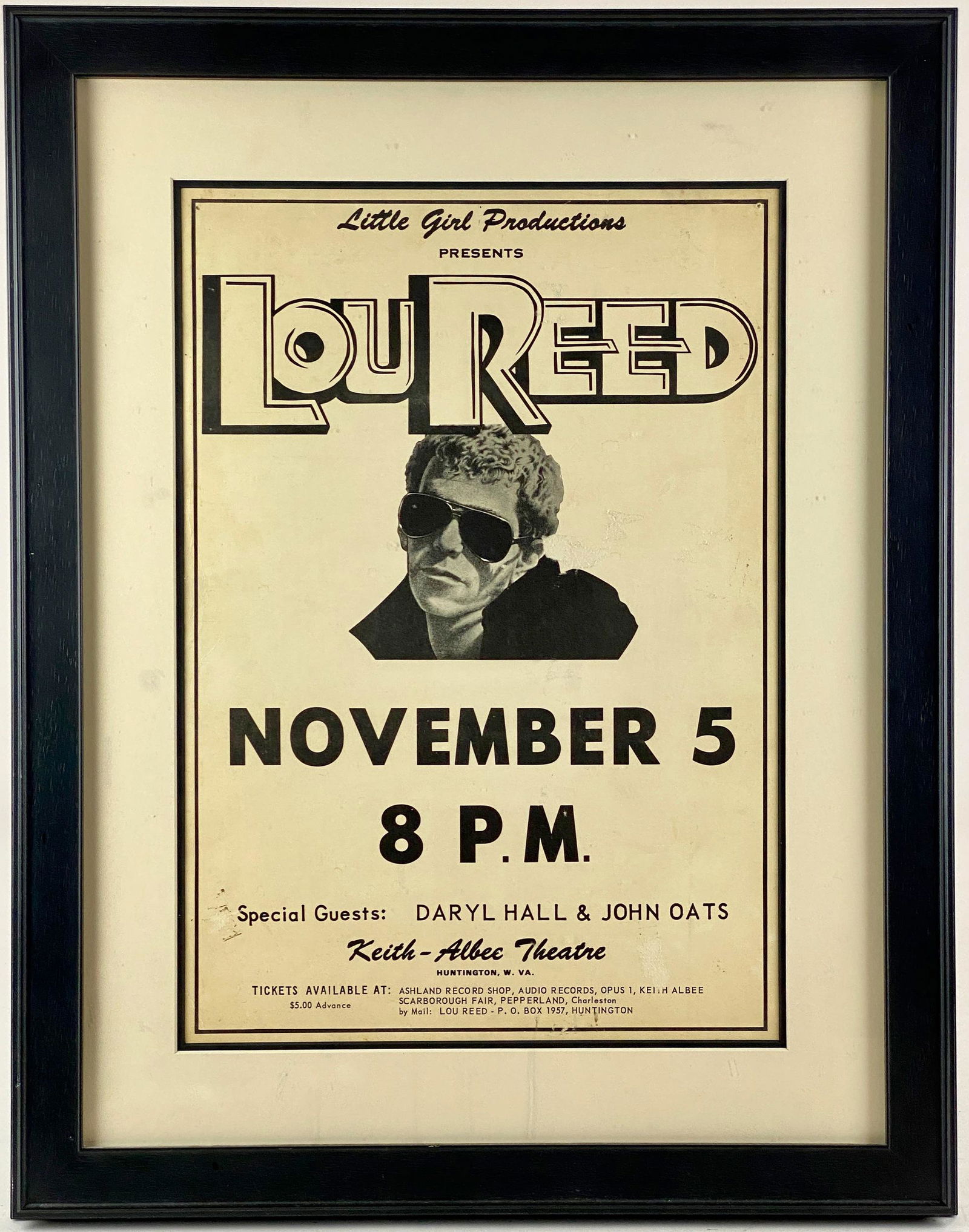 Lou Reed, Hall and Oats Concert Poster (1 of 5)