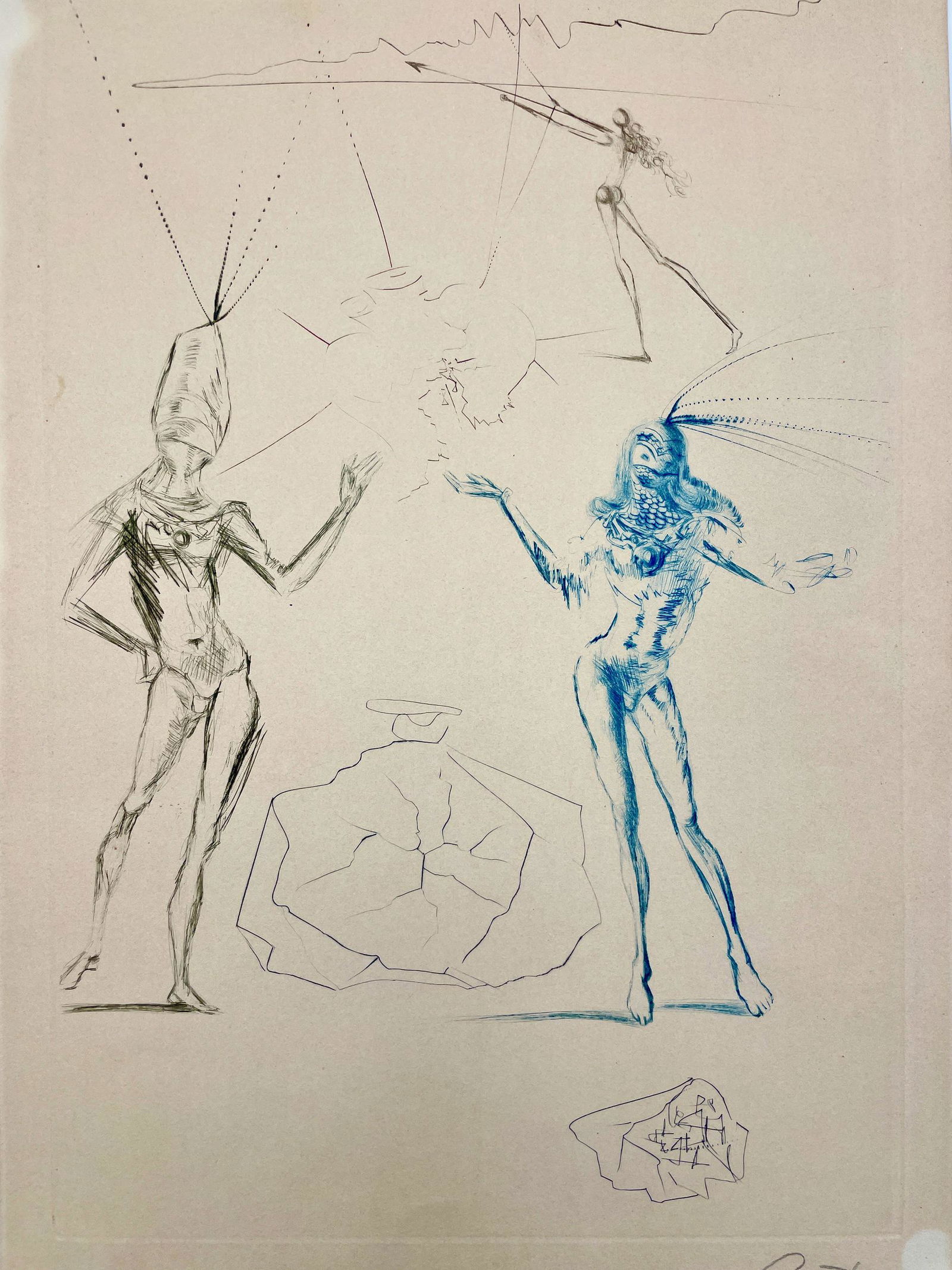 Salvador Dali "The Lovers Condemned" Etching (1 of 8)